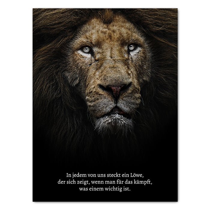 Leinwandbild In jedem steckt ein Löwe Hochformat M0517 kaufen - Bild 1 Leinwandbild In jedem steckt ein Löwe Hochformat M0517 kaufen - Bild 1