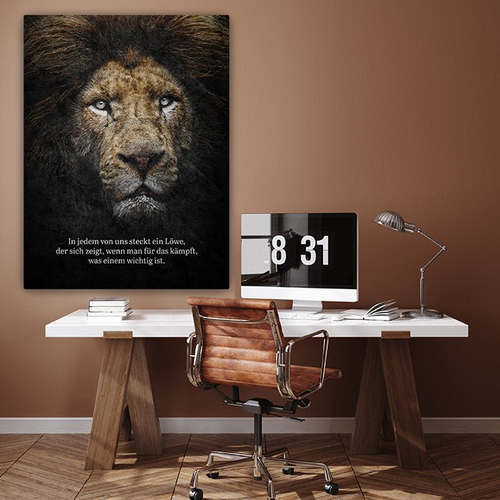 Leinwandbild In jedem steckt ein Löwe Hochformat M0518 kaufen - Bild 3 Leinwandbild In jedem steckt ein Löwe Hochformat M0518 kaufen - Bild 3