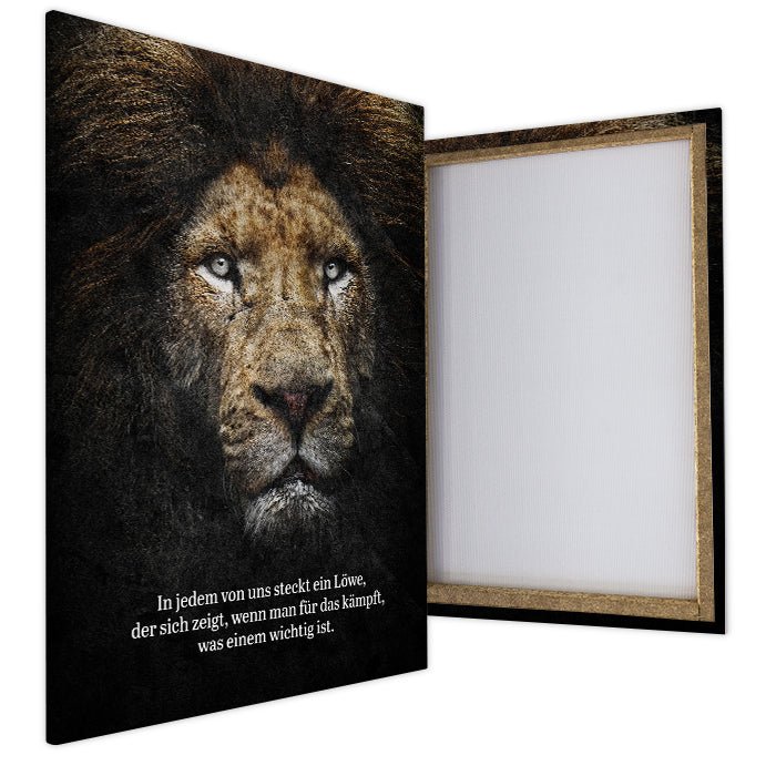 Leinwandbild In jedem steckt ein Löwe Hochformat M0518 kaufen - Bild 4 Leinwandbild In jedem steckt ein Löwe Hochformat M0518 kaufen - Bild 4