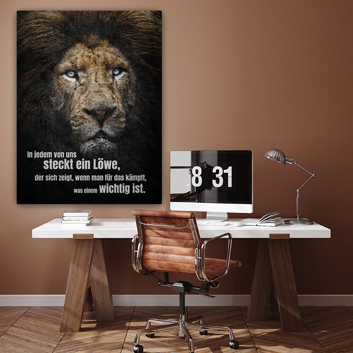 Leinwandbild In jedem steckt ein Löwe Hochformat M0519 kaufen - Bild 3 Leinwandbild In jedem steckt ein Löwe Hochformat M0519 kaufen - Bild 3