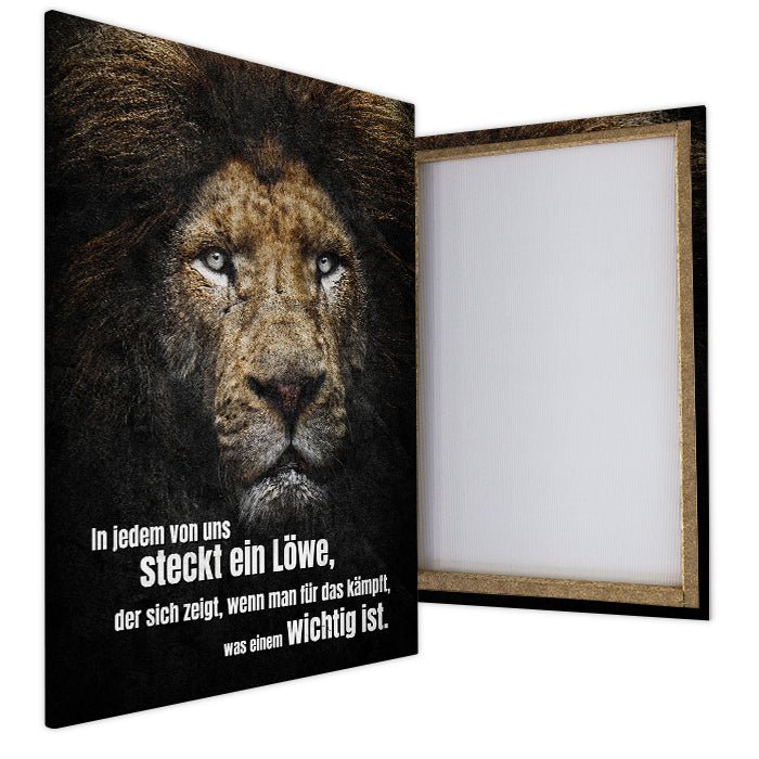 Leinwandbild In jedem steckt ein Löwe Hochformat M0519 kaufen - Bild 4 Leinwandbild In jedem steckt ein Löwe Hochformat M0519 kaufen - Bild 4