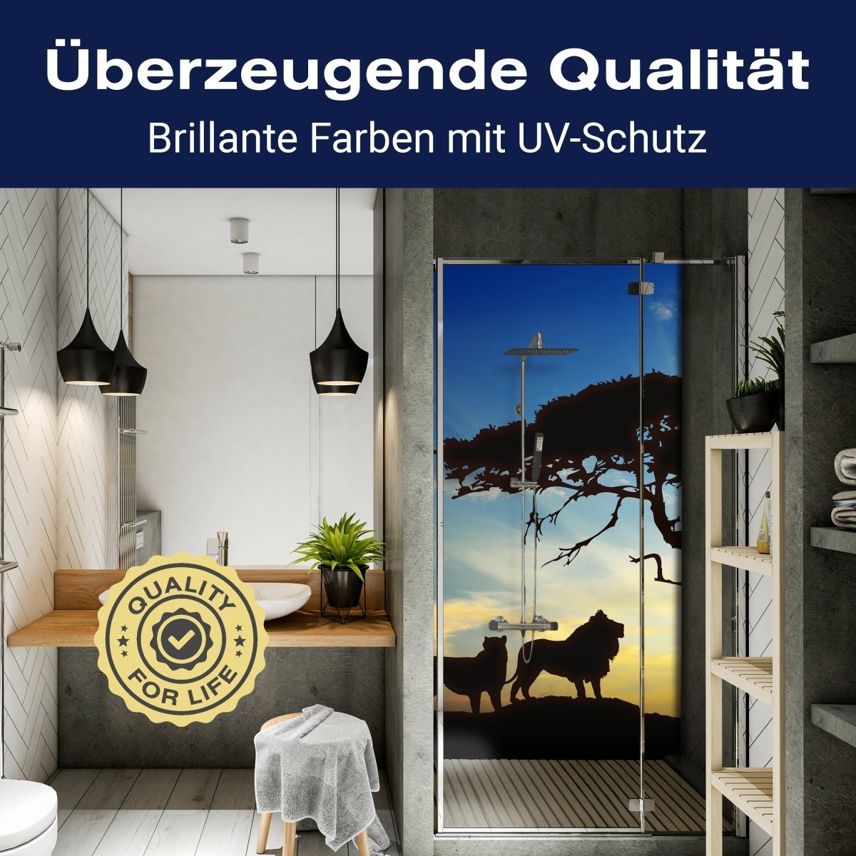 Duschwand Afrikanische Schatten M0521 entdecken - Bild 2 Duschwand Afrikanische Schatten M0521 entdecken - Bild 2