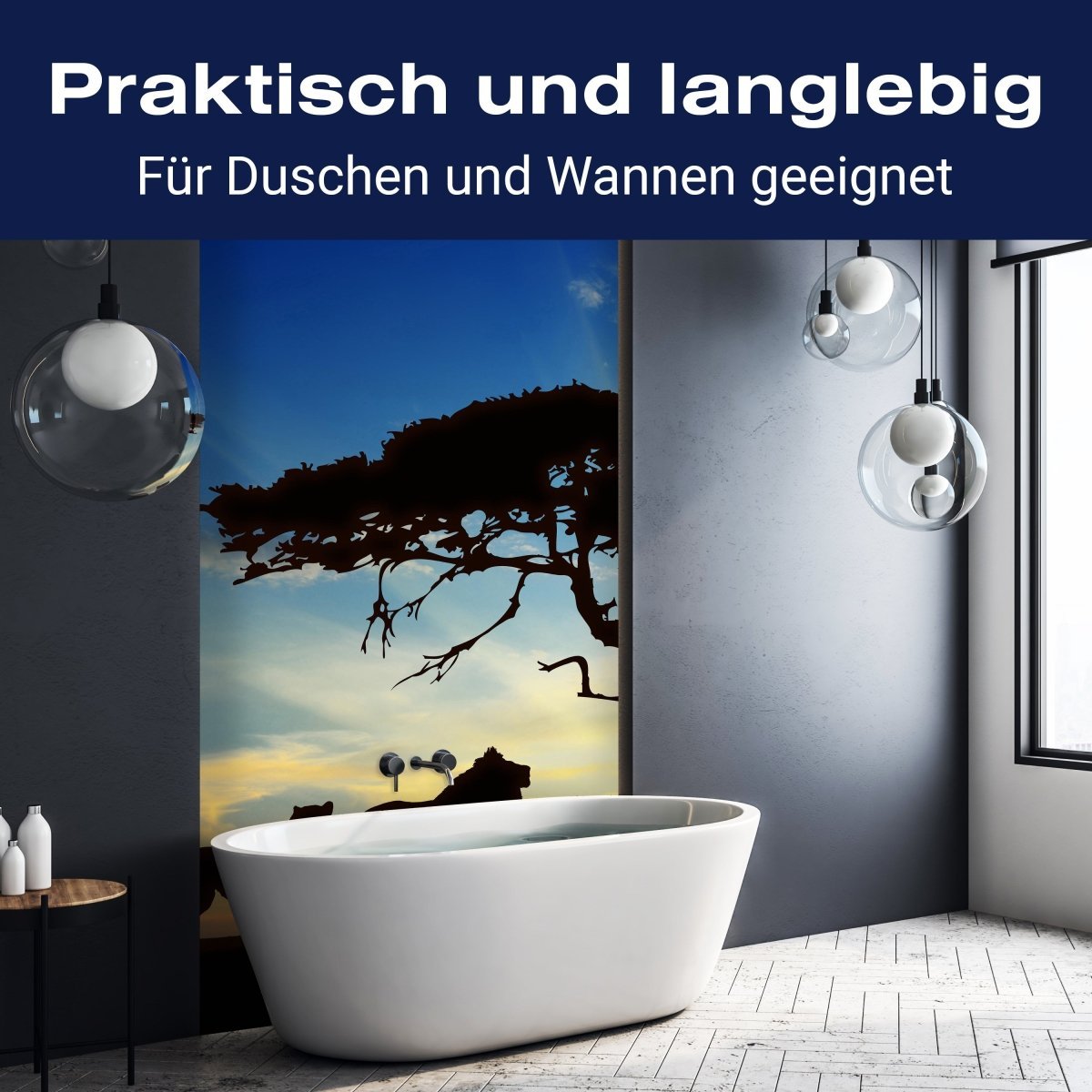 Duschwand Afrikanische Schatten M0521 entdecken - Bild 3 Duschwand Afrikanische Schatten M0521 entdecken - Bild 3