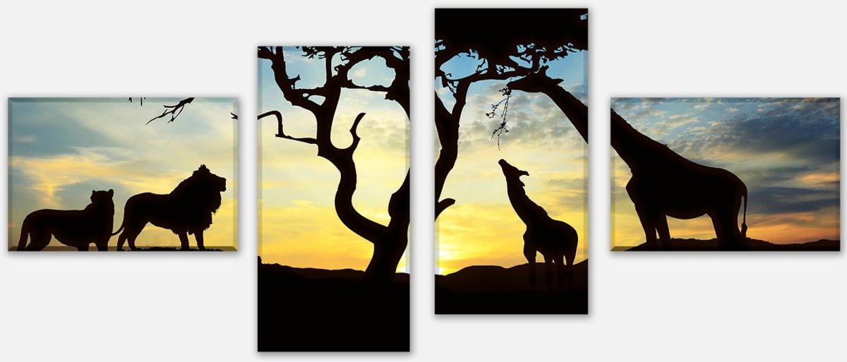 Leinwandbild Mehrteiler Afrikanische Schatten M0521 Leinwandbild Mehrteiler Afrikanische Schatten M0521