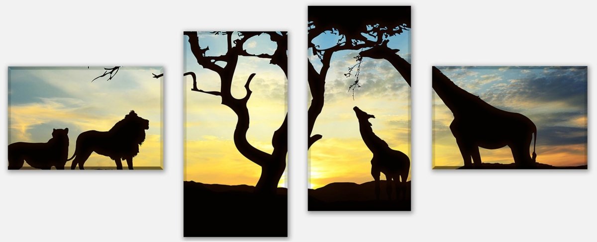 Leinwandbild Mehrteiler Afrikanische Schatten M0521 Leinwandbild Mehrteiler Afrikanische Schatten M0521