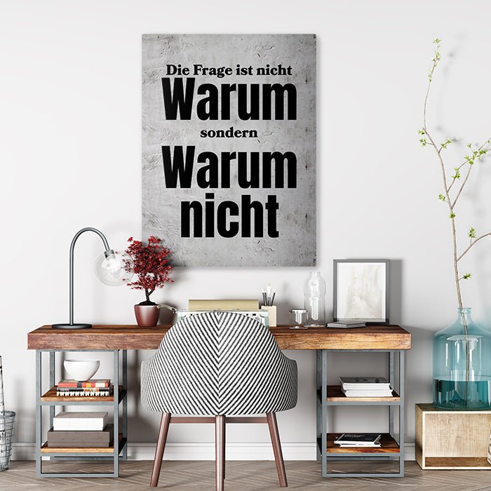 Leinwandbild Warum nicht Hochformat M0524 kaufen - Bild 2 Leinwandbild Warum nicht Hochformat M0524 kaufen - Bild 2