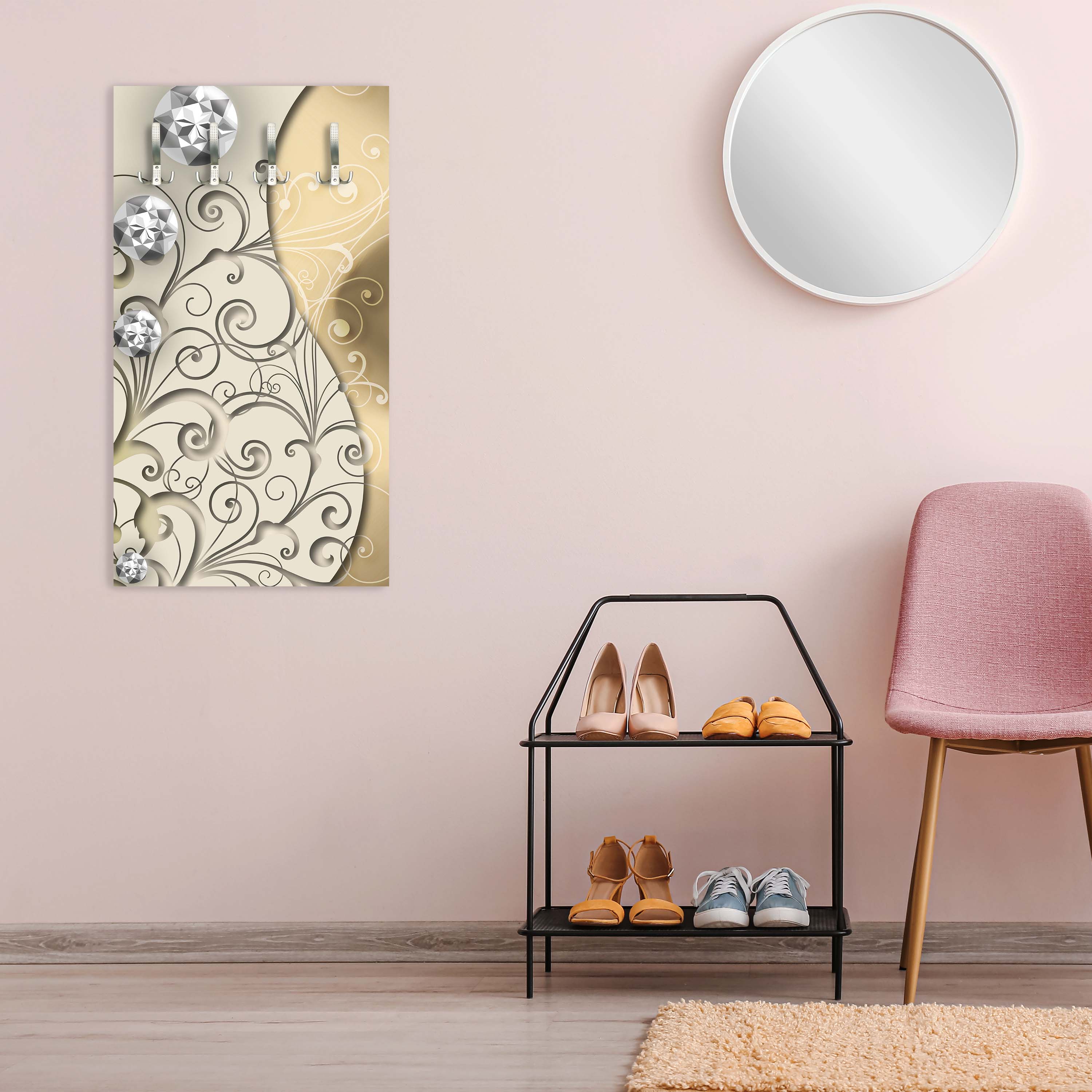 Garderobe elegante Diamanten abstrakt M0528 entdecken - Bild 2 Garderobe elegante Diamanten abstrakt M0528 entdecken - Bild 2