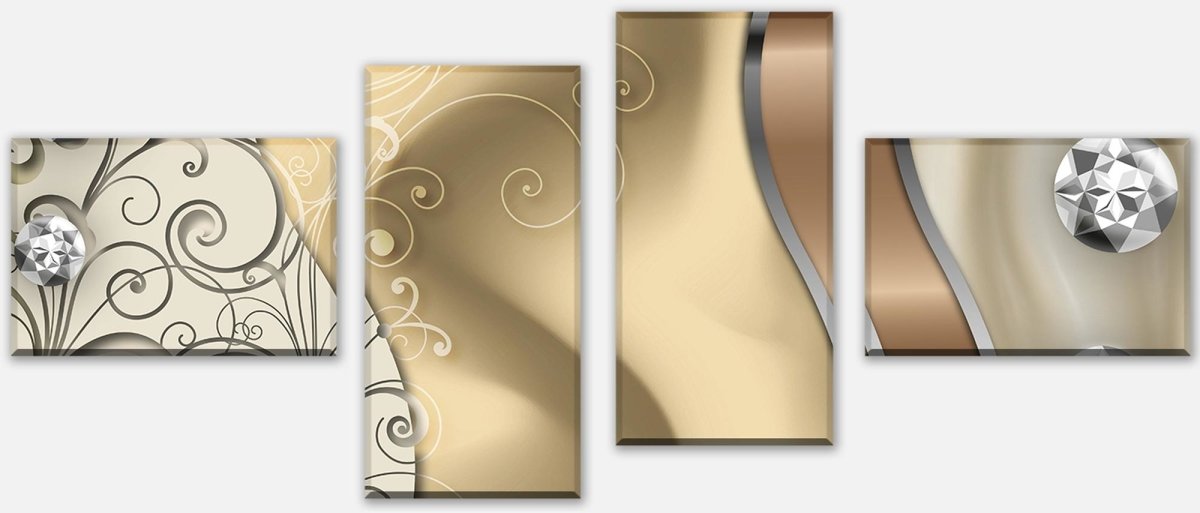 Leinwandbild Mehrteiler elegante Diamanten abstrakt M0528 Leinwandbild Mehrteiler elegante Diamanten abstrakt M0528