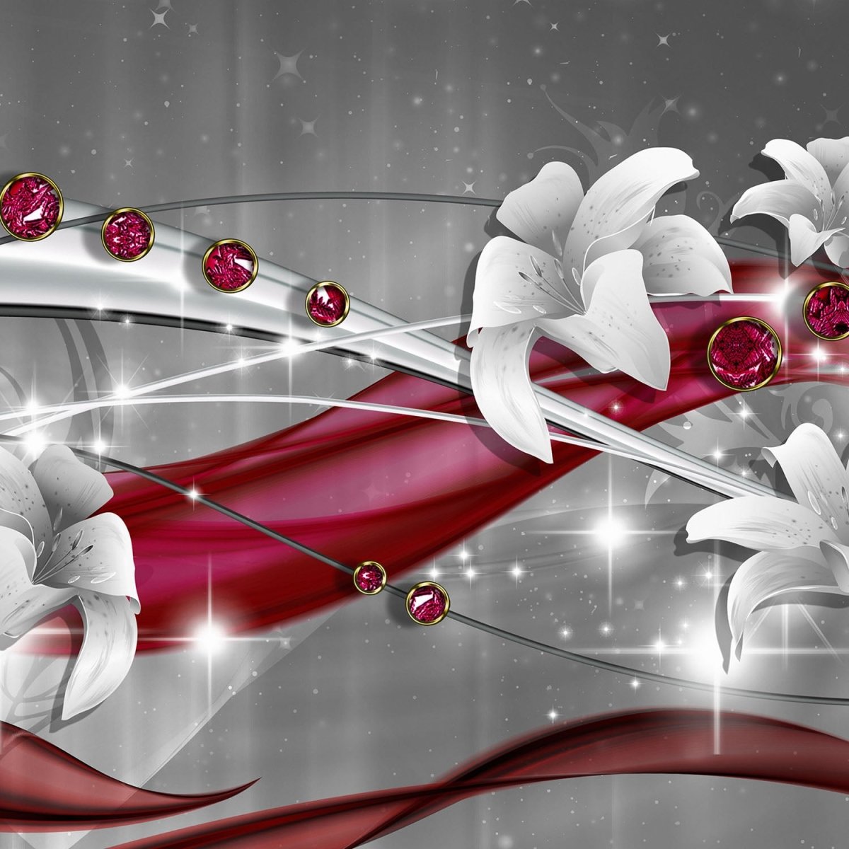 Beistelltisch Abstrakt Diamant Lilie M0530 entdecken - Bild 2 Beistelltisch Abstrakt Diamant Lilie M0530 entdecken - Bild 2