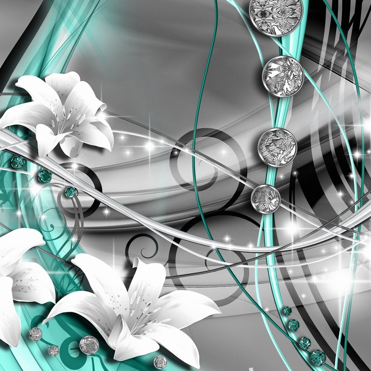 Beistelltisch Diamant Lilie grün M0532 entdecken - Bild 2 Beistelltisch Diamant Lilie grün M0532 entdecken - Bild 2