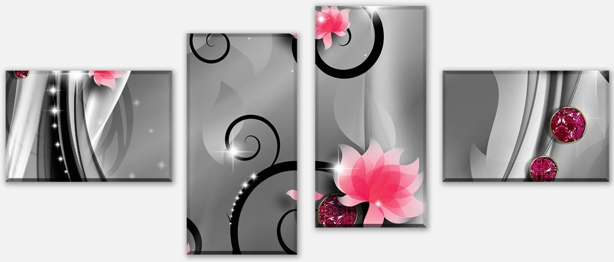 Leinwandbild Mehrteiler Diamant Blüten M0534 Leinwandbild Mehrteiler Diamant Blüten M0534