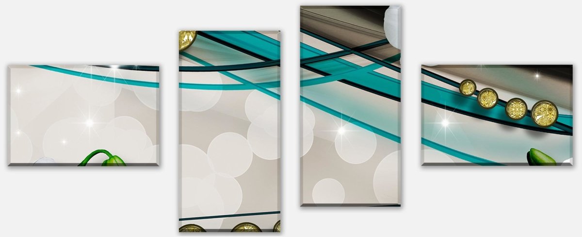 Leinwandbild Mehrteiler Diamant weiße Orchidee M0536 Leinwandbild Mehrteiler Diamant weiße Orchidee M0536