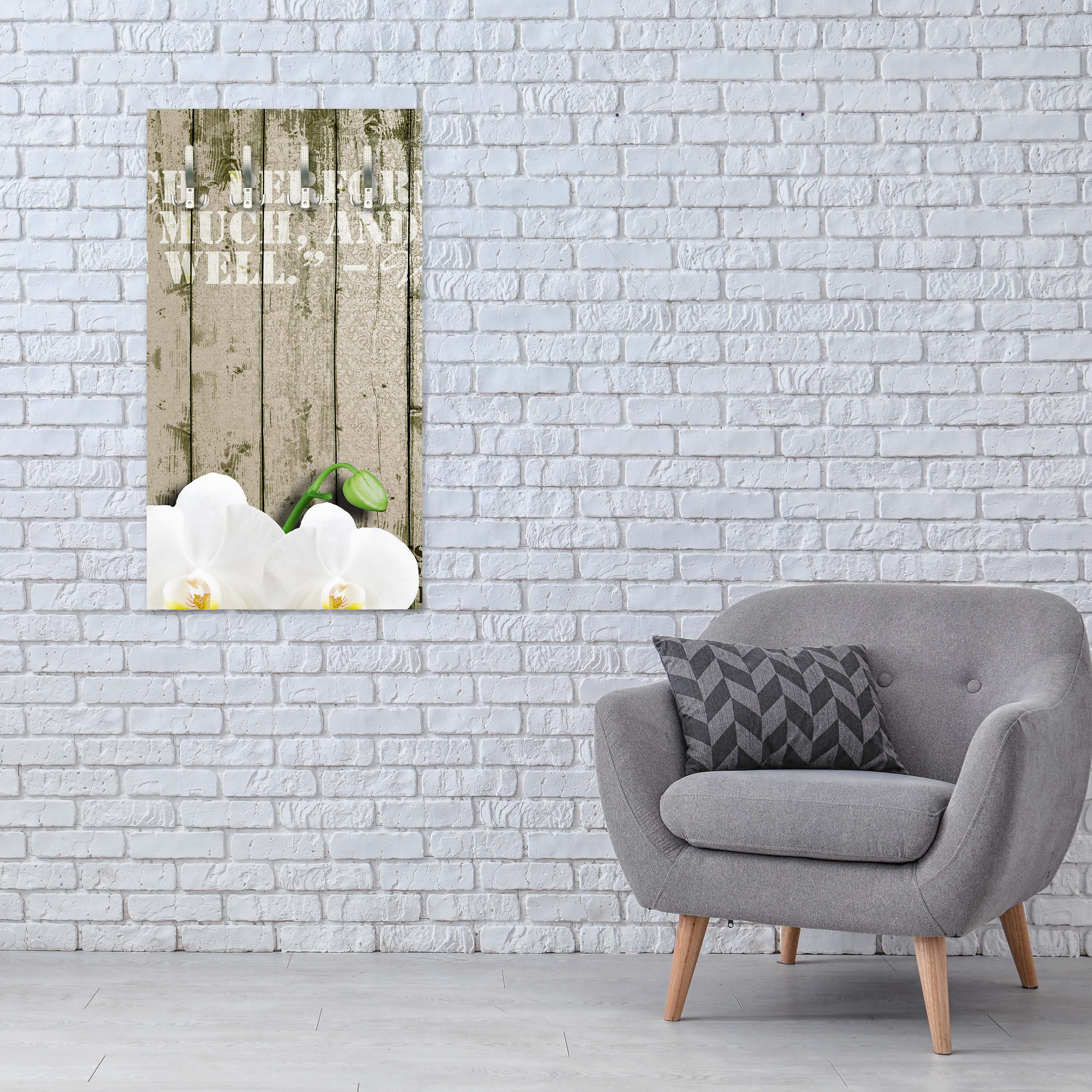 Garderobe Holz Zaun weiße Orchidee M0539 entdecken - Bild 6 Garderobe Holz Zaun weiße Orchidee M0539 entdecken - Bild 6