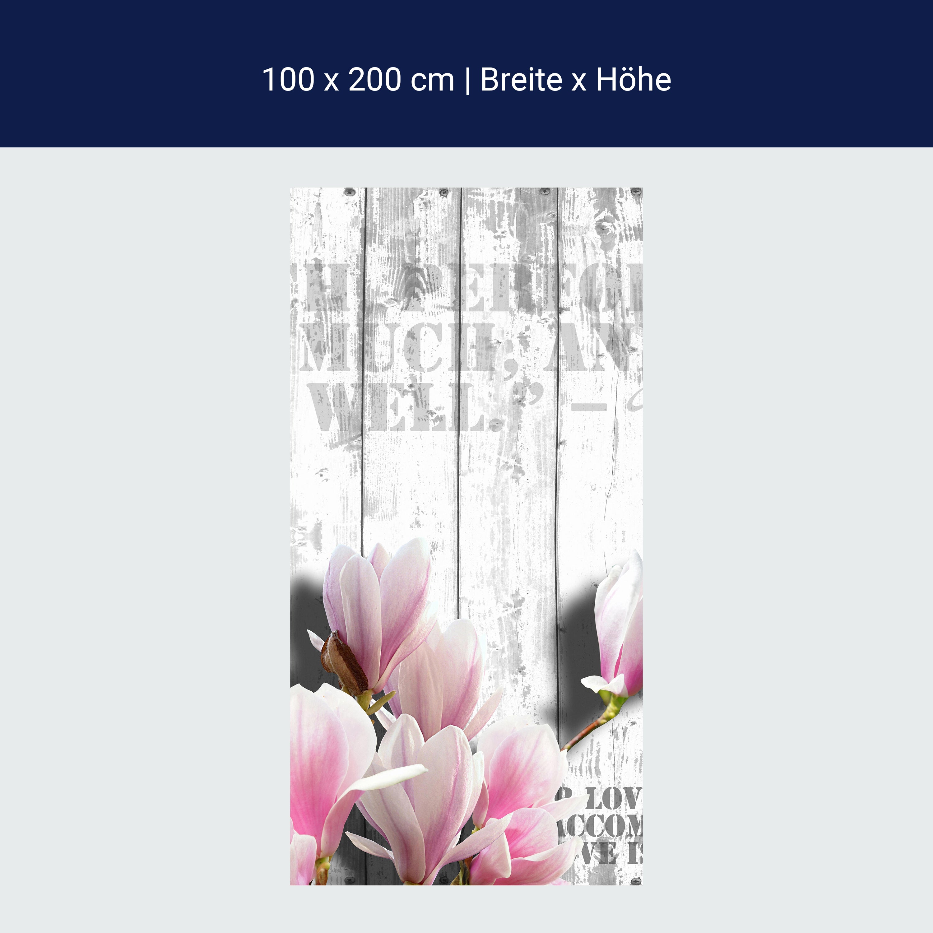 Duschwand Holz rosa Blüten M0540 Duschwand Holz rosa Blüten M0540