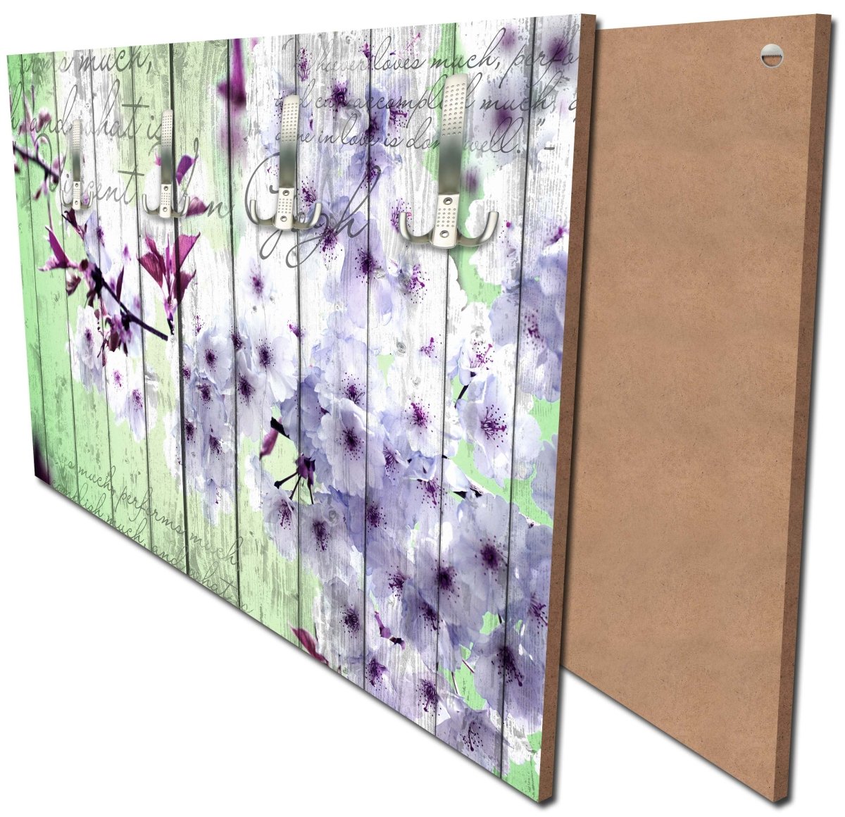 Garderobe Holz Blüten Zweig M0542 Garderobe Holz Blüten Zweig M0542