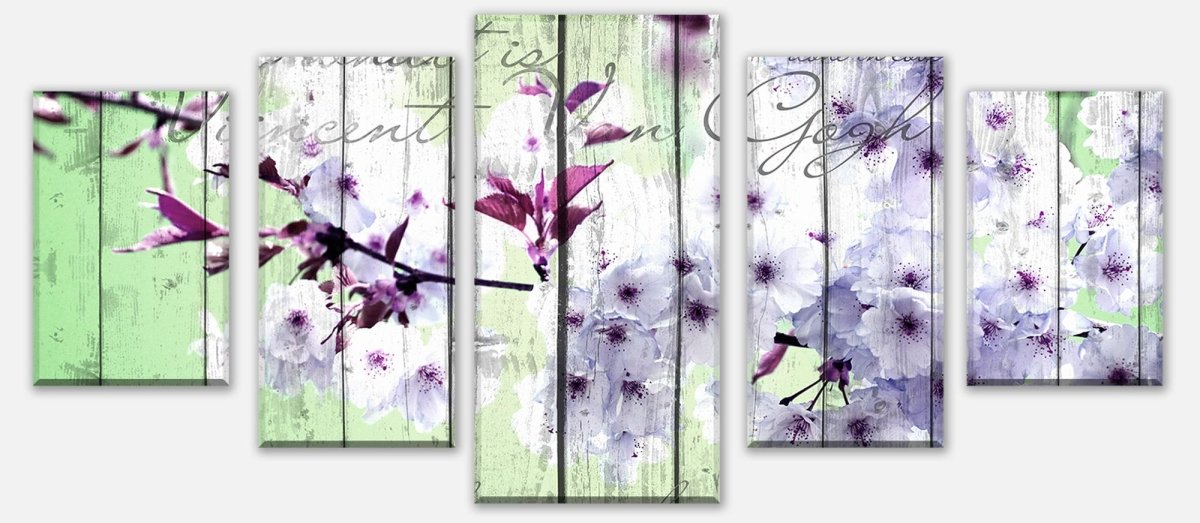 Leinwandbild Mehrteiler Holz Blüten Zweig M0542 entdecken - Bild 1 Leinwandbild Mehrteiler Holz Blüten Zweig M0542 entdecken - Bild 1