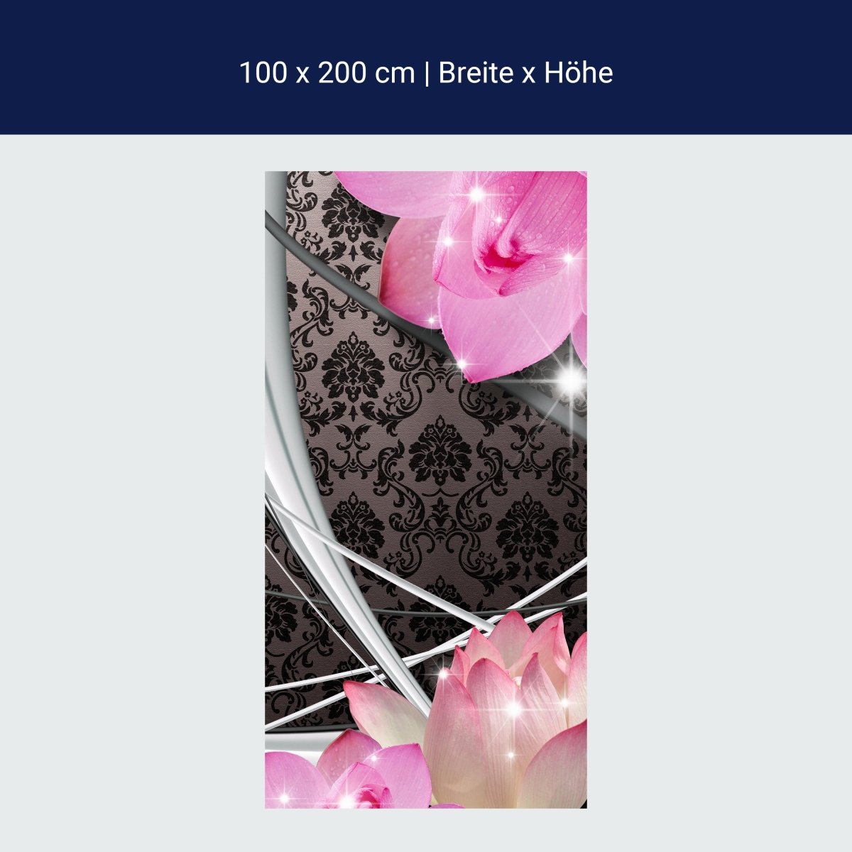 Duschwand Blüten Ornament M0545 Duschwand Blüten Ornament M0545