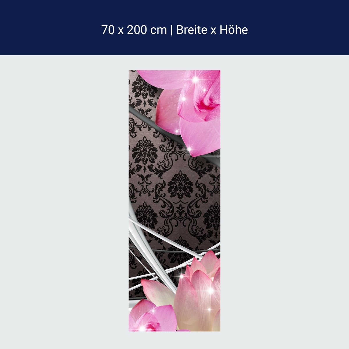 Duschwand Blüten Ornament M0545 Duschwand Blüten Ornament M0545