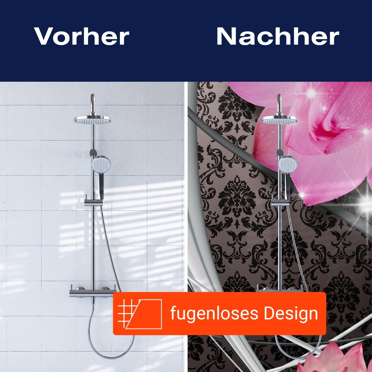 Duschwand Blüten Ornament M0545 entdecken - Bild 9 Duschwand Blüten Ornament M0545 entdecken - Bild 9