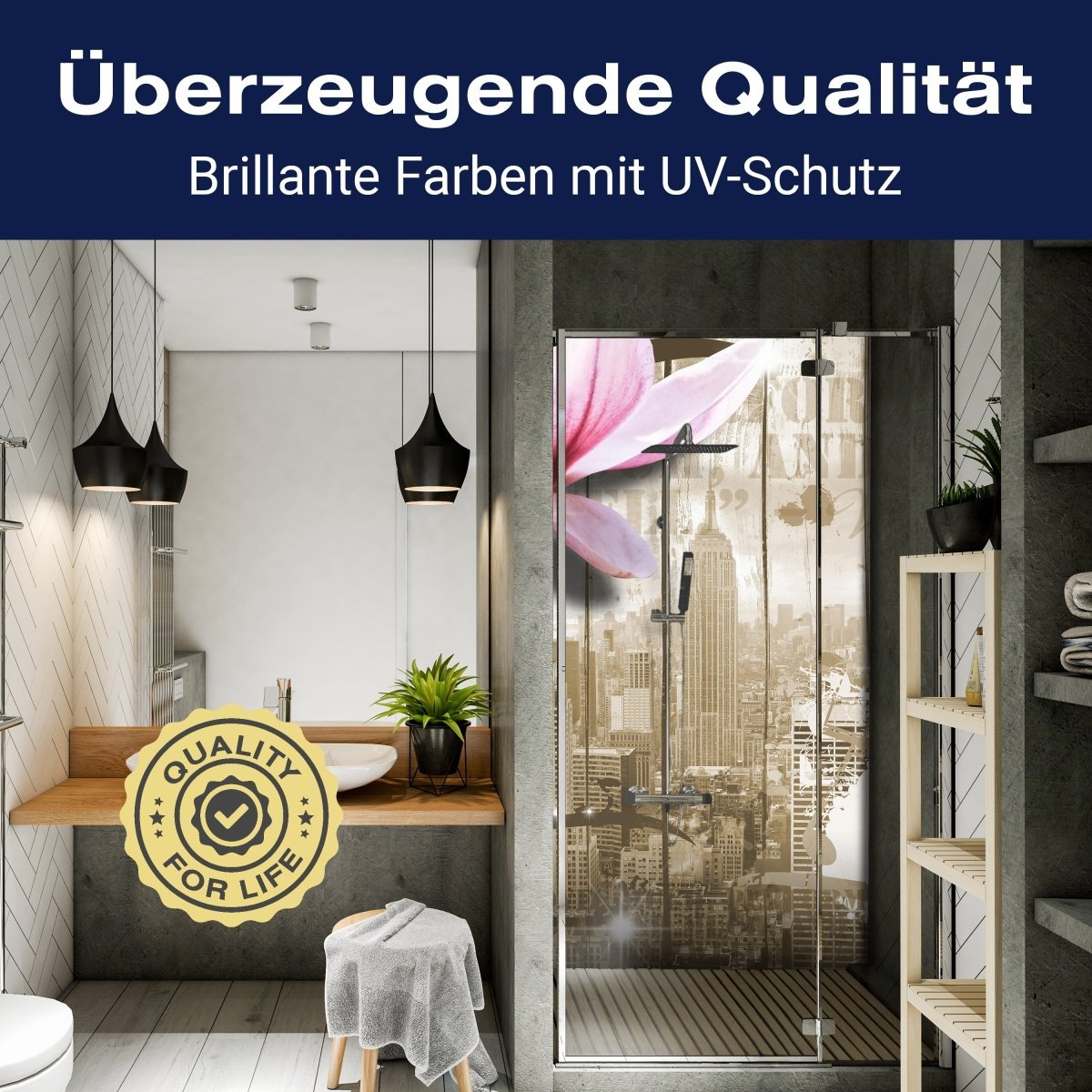 Duschwand Musik Vintage Blüten New York M0548 entdecken - Bild 2 Duschwand Musik Vintage Blüten New York M0548 entdecken - Bild 2