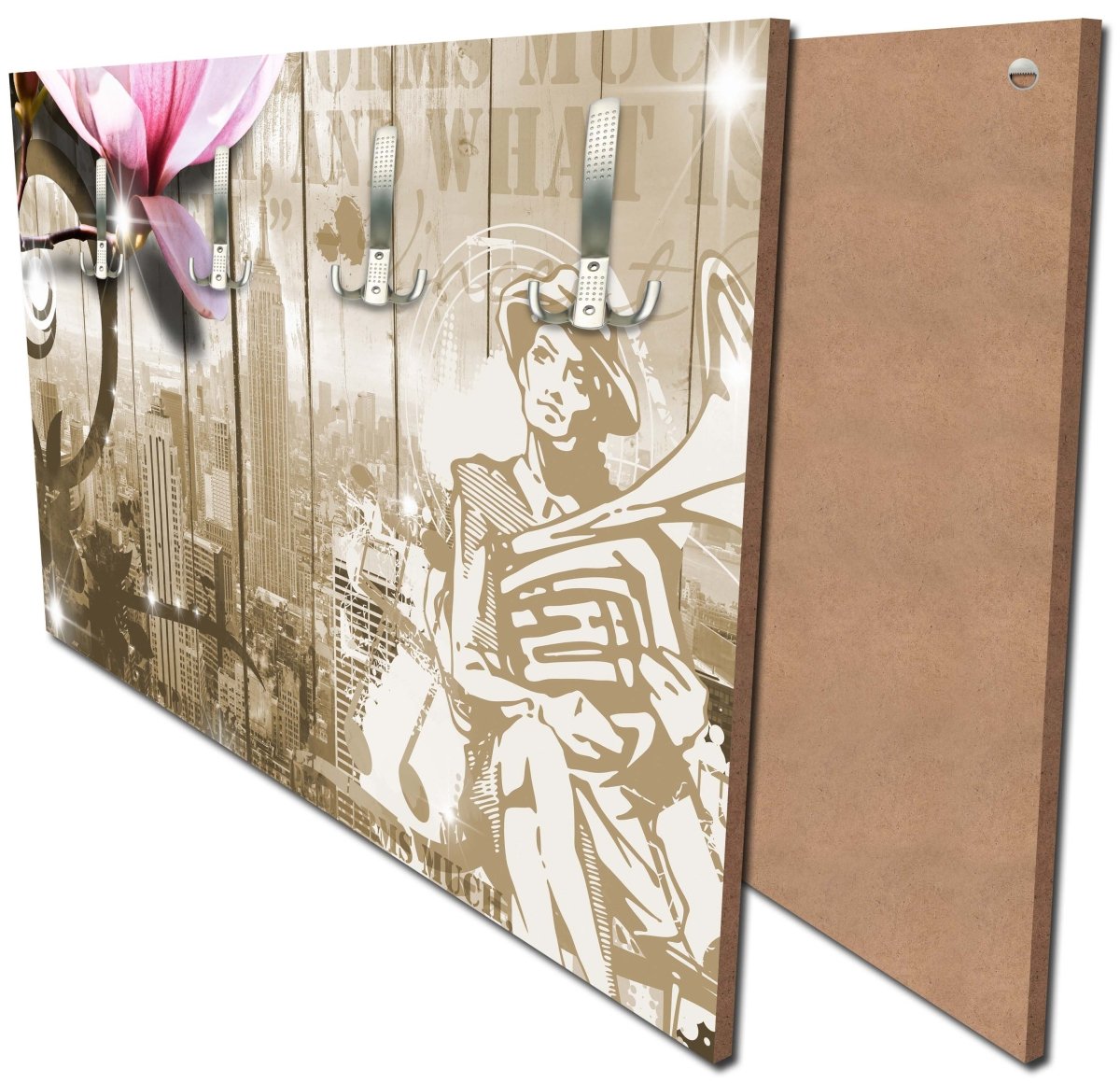 Garderobe Musik Vintage Blüten New York M0548 Garderobe Musik Vintage Blüten New York M0548