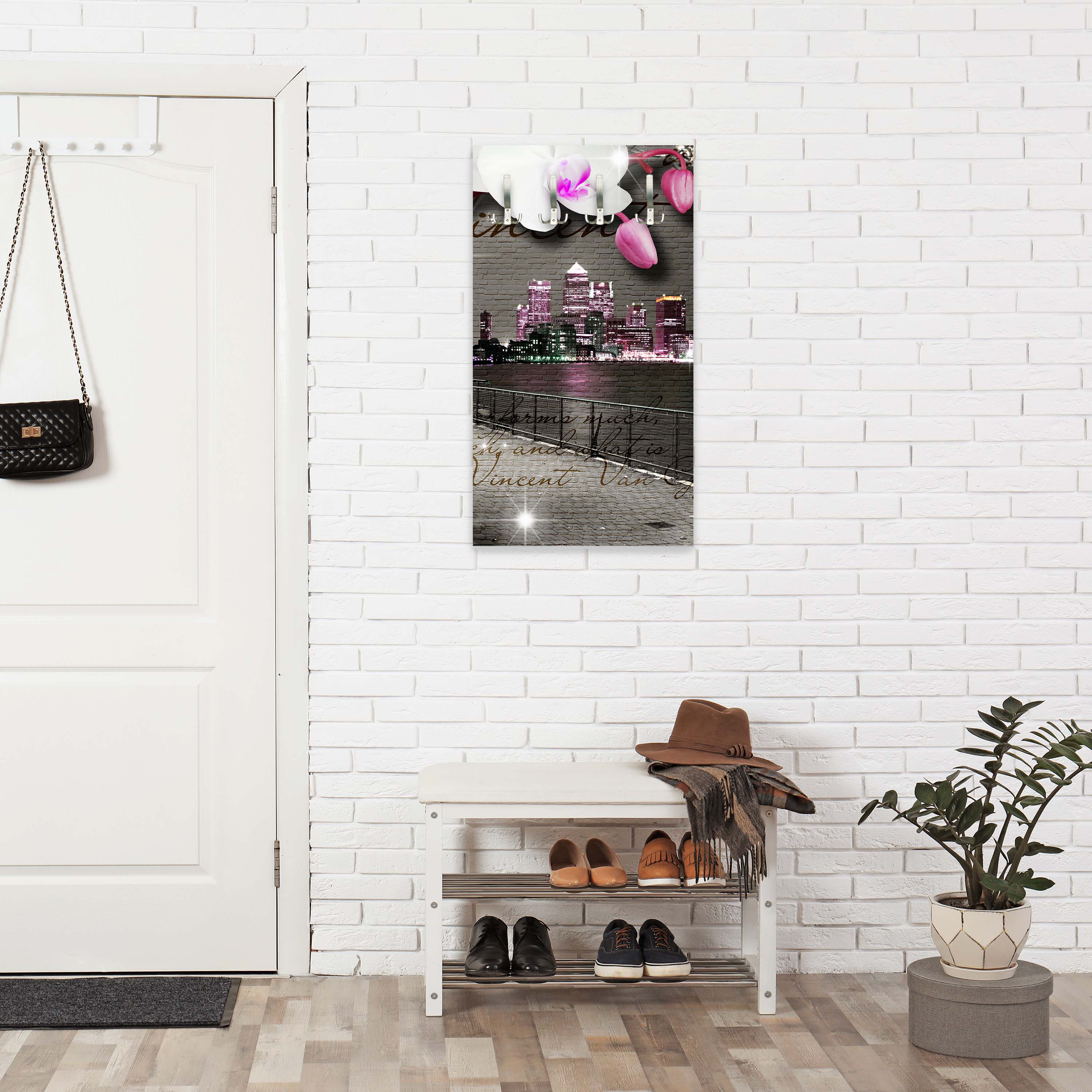 Garderobe Klinker Vintage Blüten Modern M0549 entdecken - Bild 2 Garderobe Klinker Vintage Blüten Modern M0549 entdecken - Bild 2