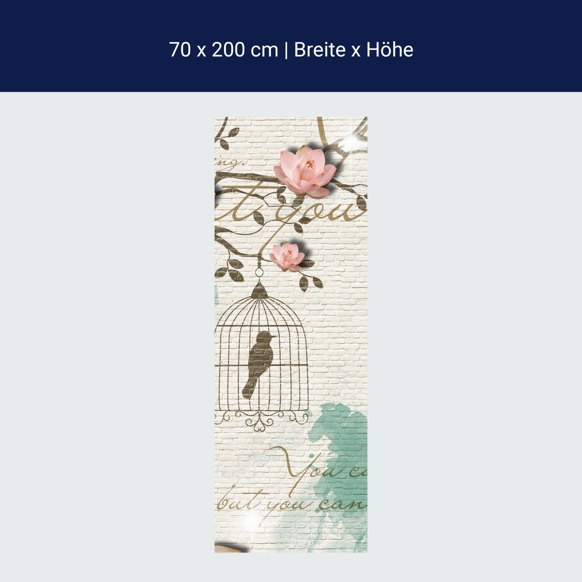 Duschwand Klinker hell Vintage Vogel M0550 Duschwand Klinker hell Vintage Vogel M0550