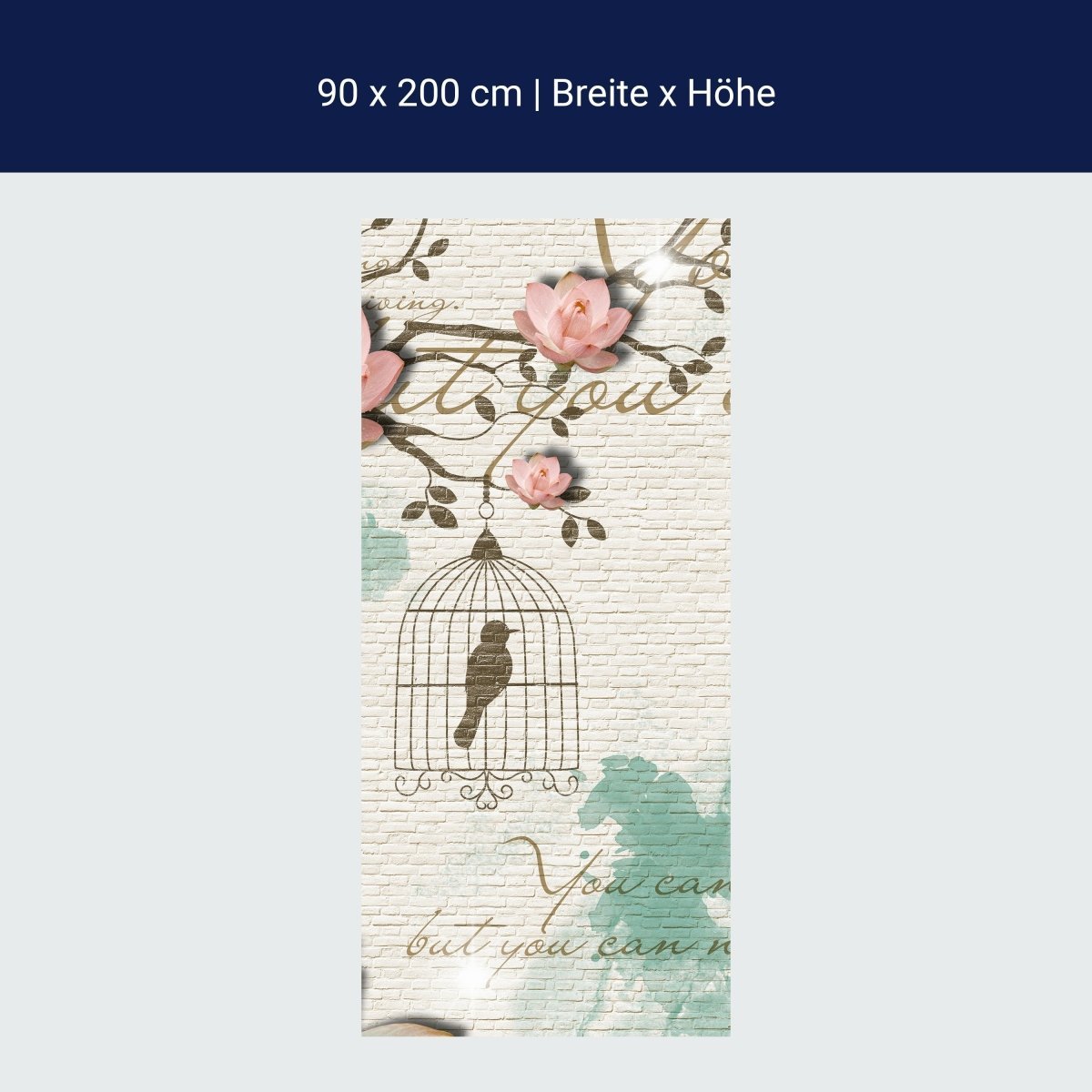 Duschwand Klinker hell Vintage Vogel M0550 Duschwand Klinker hell Vintage Vogel M0550