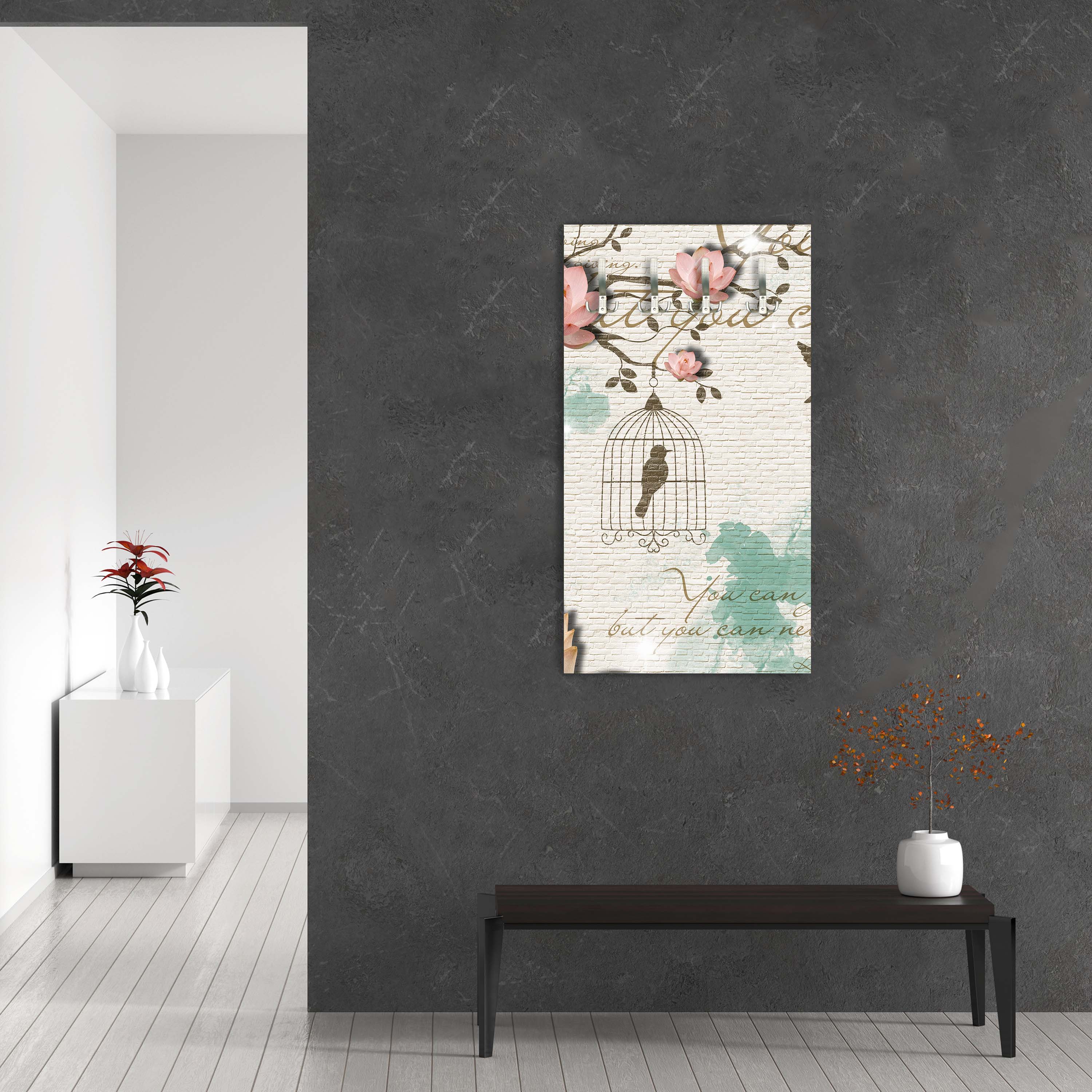 Garderobe Klinker hell Vintage Vogel M0550 entdecken - Bild 3 Garderobe Klinker hell Vintage Vogel M0550 entdecken - Bild 3