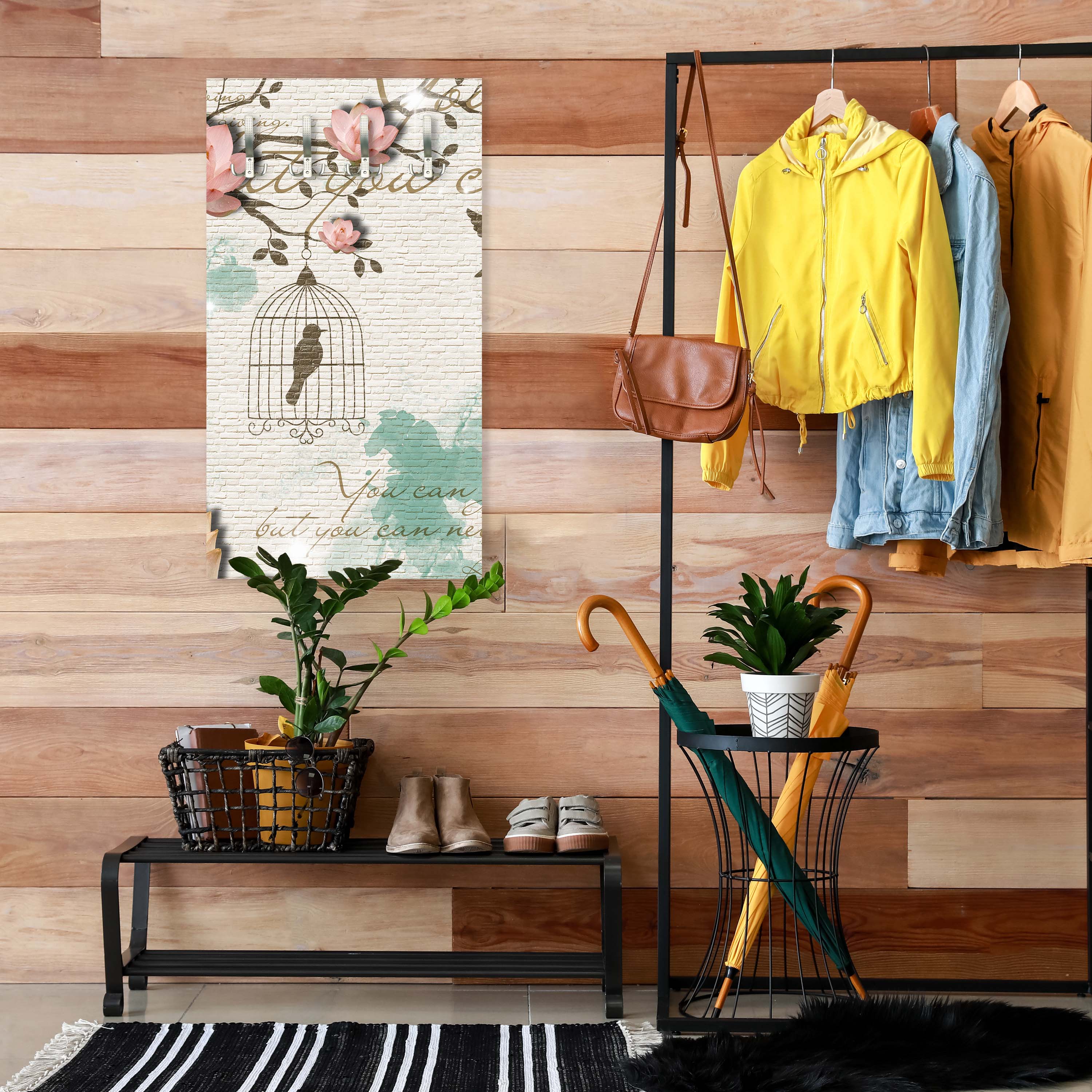 Garderobe Klinker hell Vintage Vogel M0550 entdecken - Bild 5 Garderobe Klinker hell Vintage Vogel M0550 entdecken - Bild 5