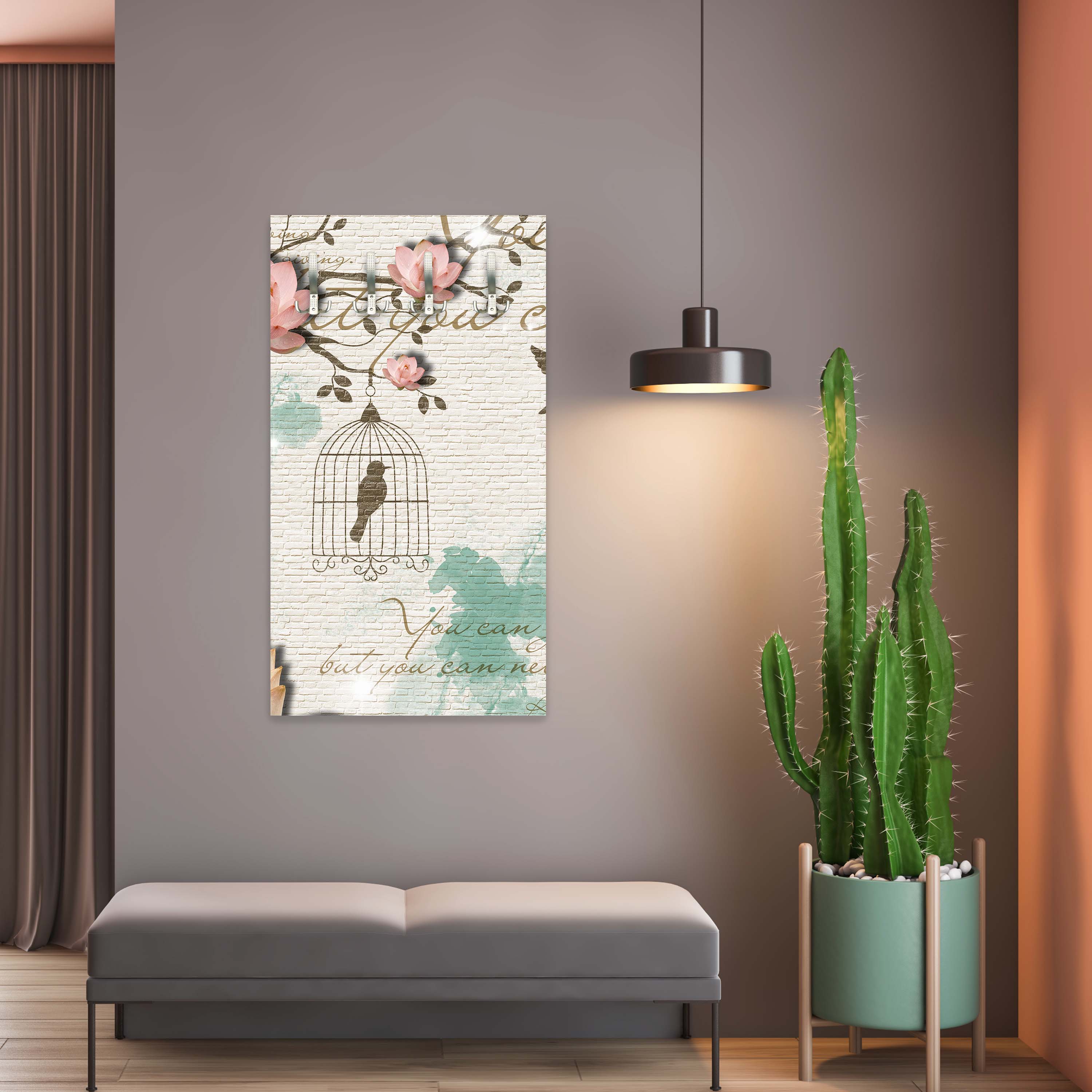 Garderobe Klinker hell Vintage Vogel M0550 entdecken - Bild 6 Garderobe Klinker hell Vintage Vogel M0550 entdecken - Bild 6