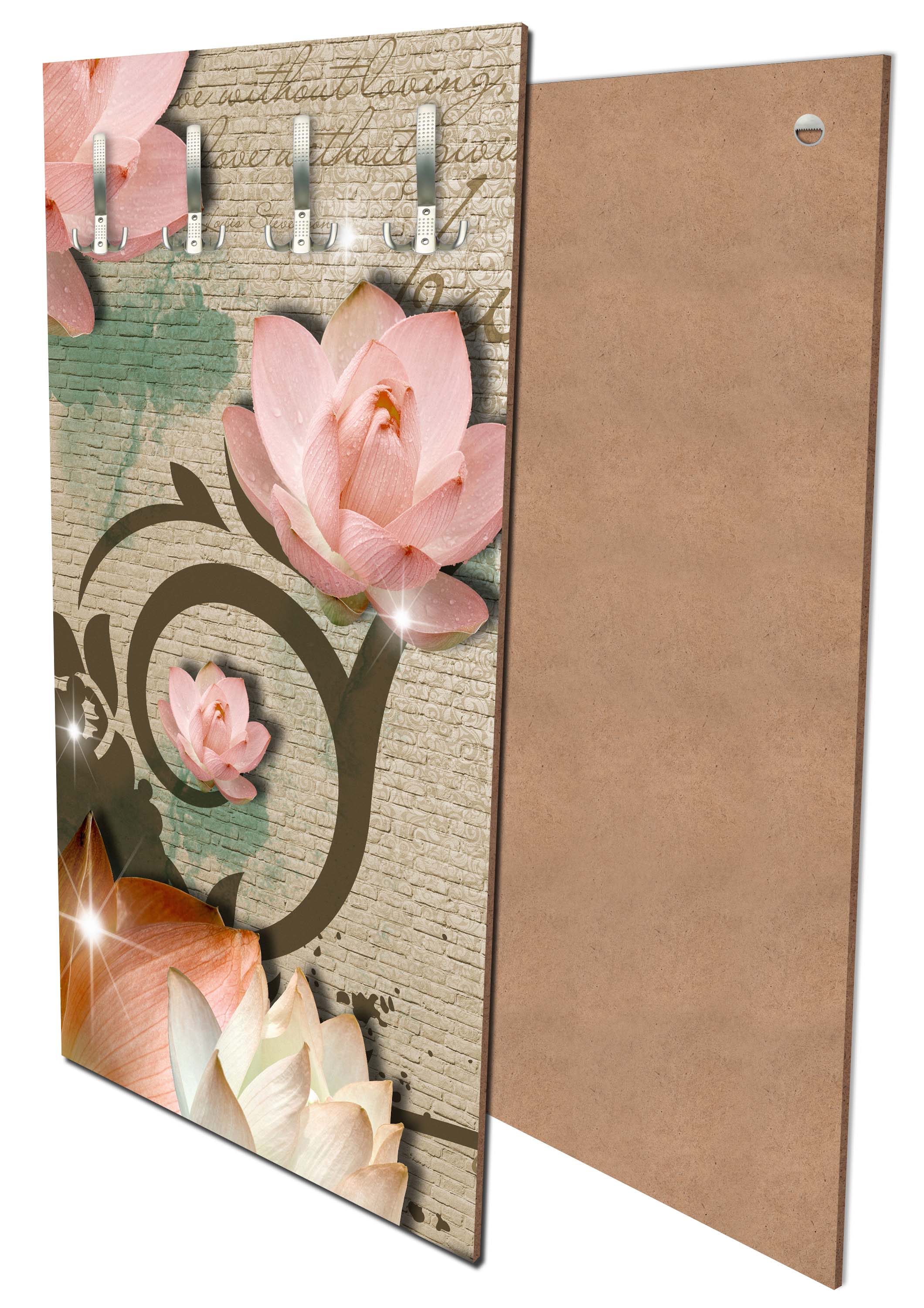 Garderobe Klinker hell Vintage Blüten M0551 entdecken - Bild 1 Garderobe Klinker hell Vintage Blüten M0551 entdecken - Bild 1