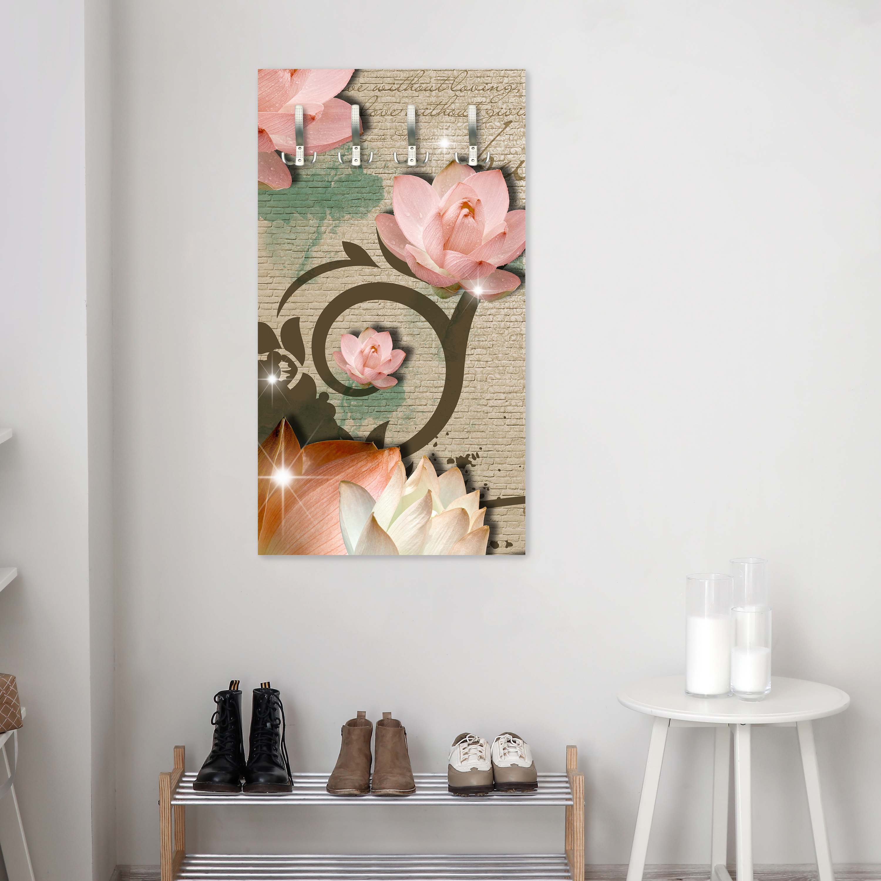 Garderobe Klinker hell Vintage Blüten M0551 entdecken - Bild 5 Garderobe Klinker hell Vintage Blüten M0551 entdecken - Bild 5