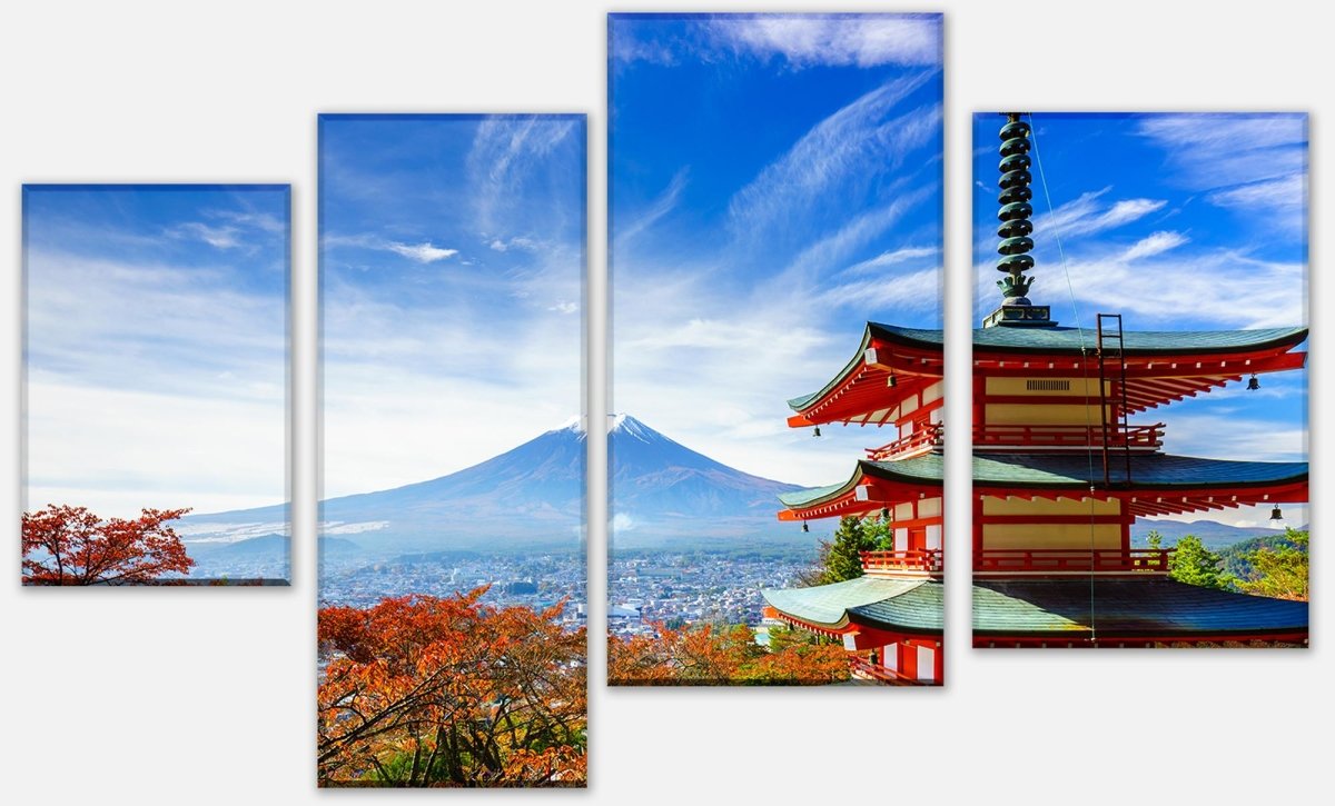 Leinwandbild Mehrteiler Mount Fuji-Chureito Pagoda M0552 Leinwandbild Mehrteiler Mount Fuji-Chureito Pagoda M0552