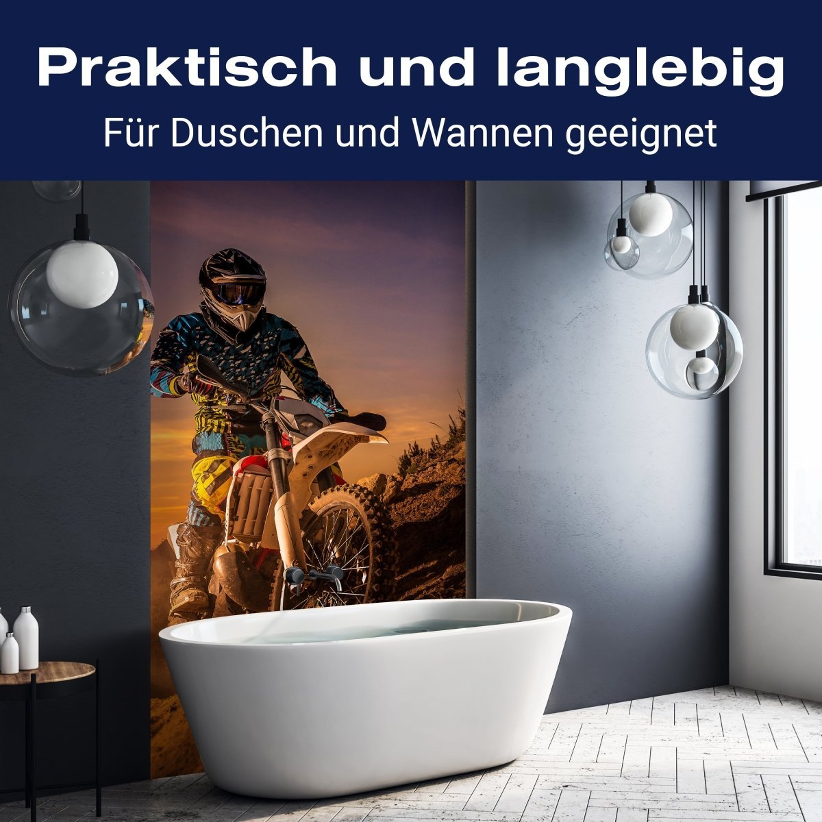 Duschwand Extreme Biker M0556 entdecken - Bild 3 Duschwand Extreme Biker M0556 entdecken - Bild 3