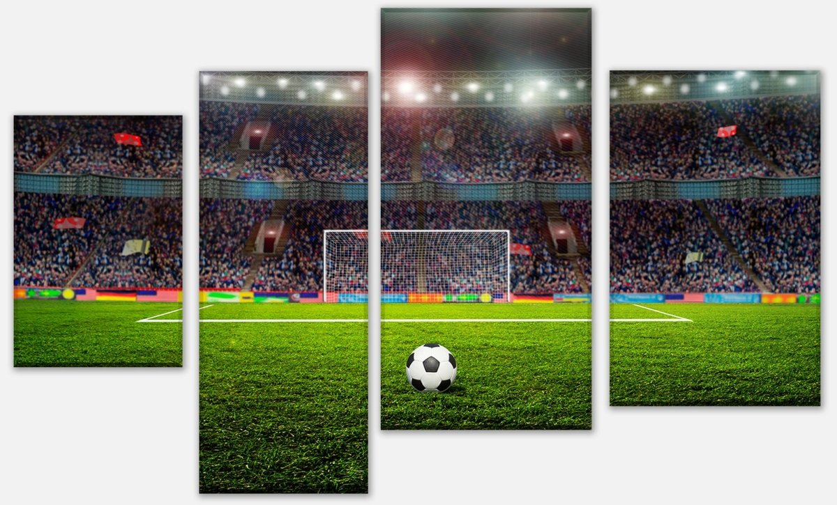 Leinwandbild Mehrteiler Fußballfeld M0557 Leinwandbild Mehrteiler Fußballfeld M0557