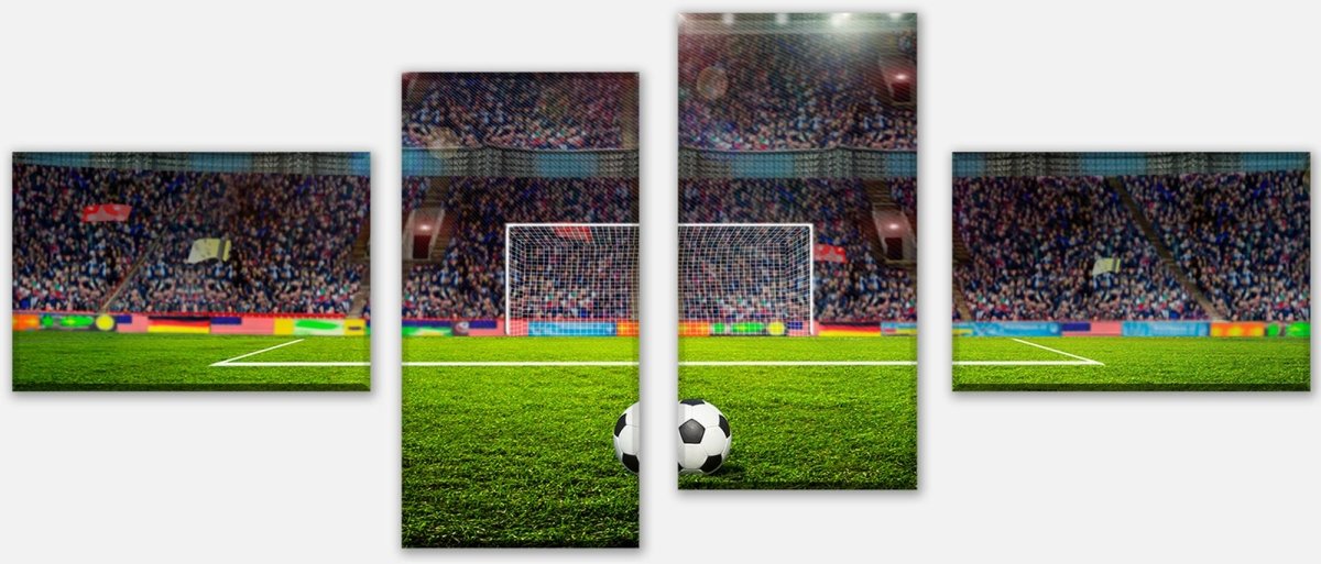 Leinwandbild Mehrteiler Fußballfeld M0557 Leinwandbild Mehrteiler Fußballfeld M0557