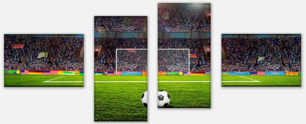 Leinwandbild Mehrteiler Fußballfeld M0557 Leinwandbild Mehrteiler Fußballfeld M0557