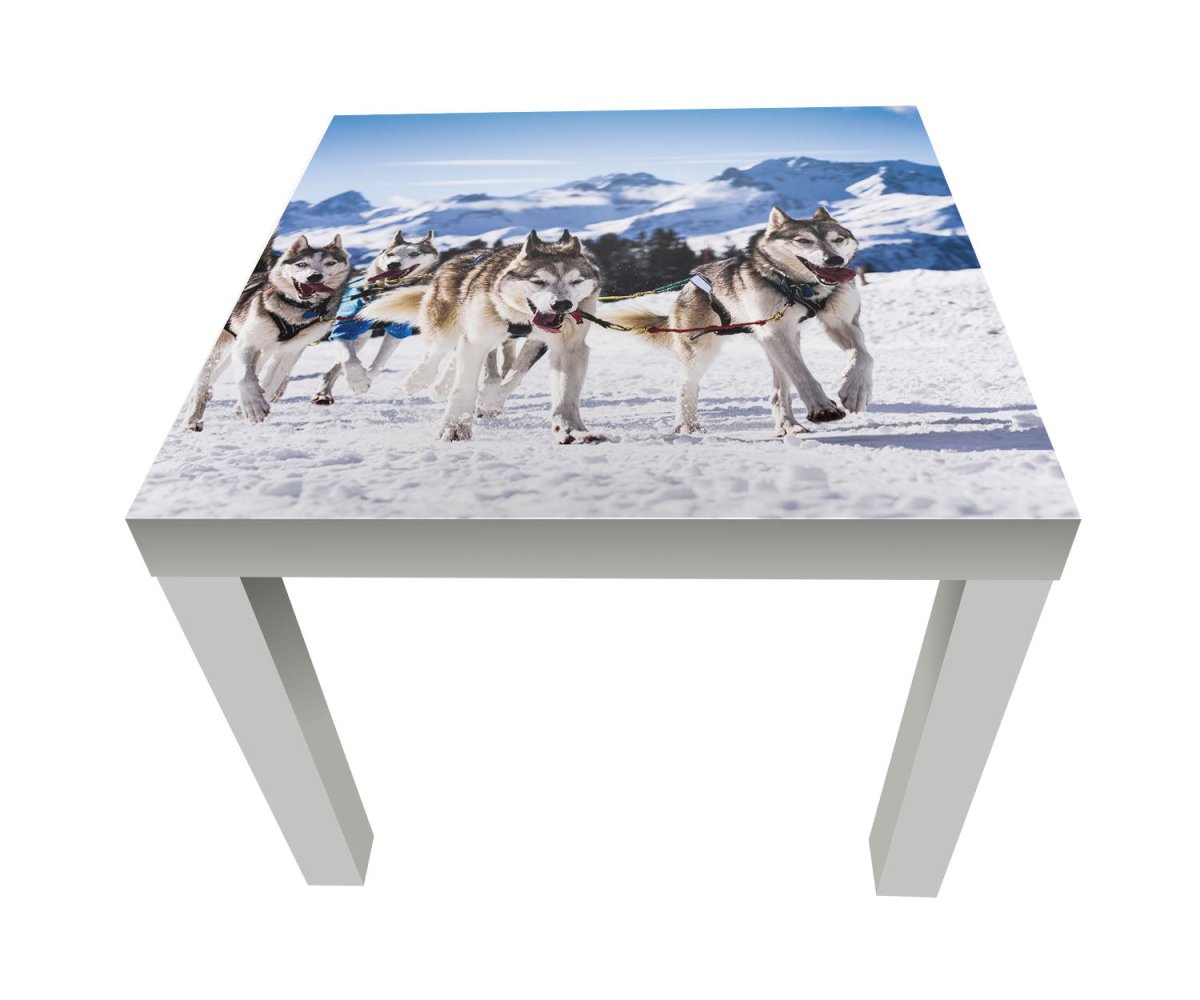 Beistelltisch Schlittenhunde in Speed Racing M0559 entdecken - Bild 1 Beistelltisch Schlittenhunde in Speed Racing M0559 entdecken - Bild 1