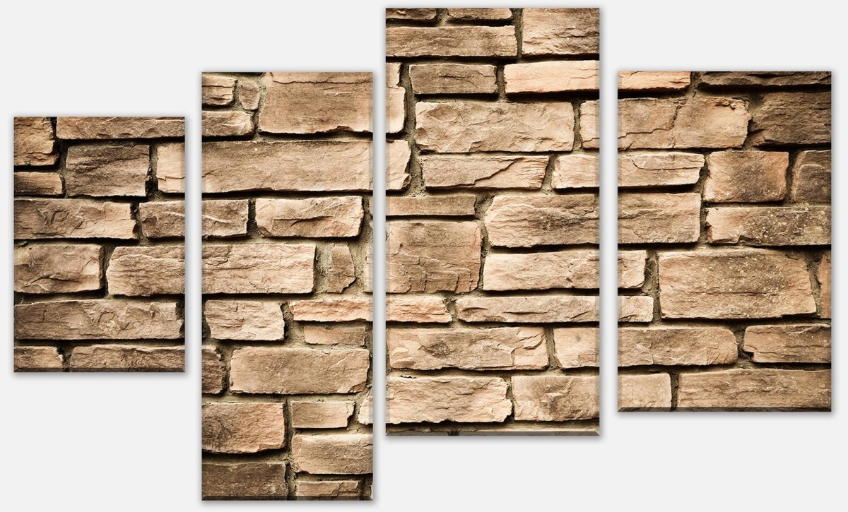Leinwandbild Mehrteiler Steinmauer M0565 Leinwandbild Mehrteiler Steinmauer M0565