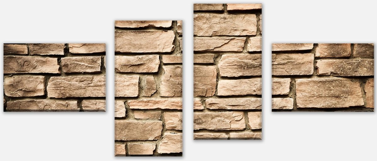 Leinwandbild Mehrteiler Steinmauer M0565 Leinwandbild Mehrteiler Steinmauer M0565