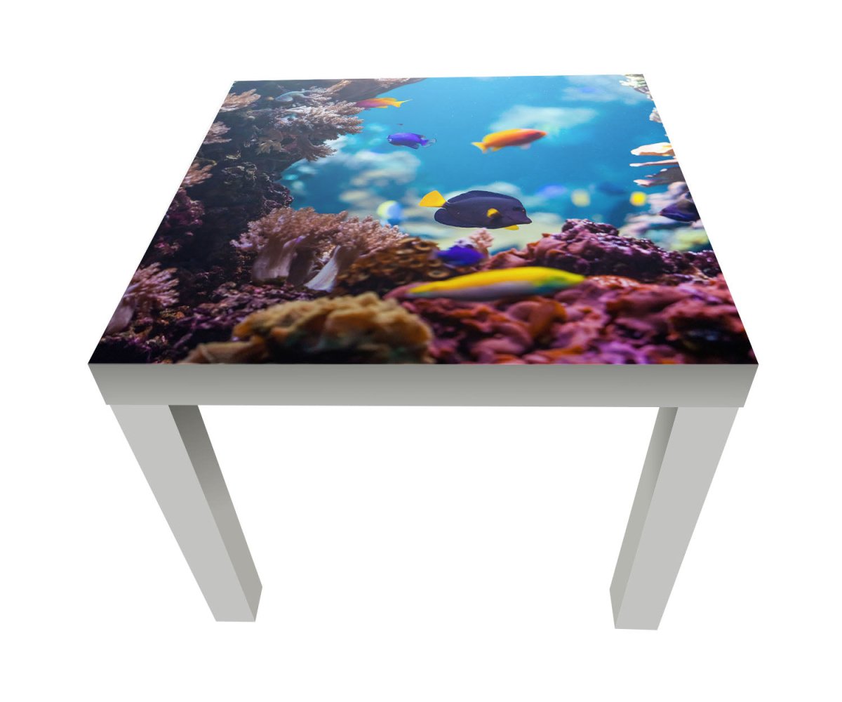 Beistelltisch Lila Fische und Korallen M0569 entdecken - Bild 1 Beistelltisch Lila Fische und Korallen M0569 entdecken - Bild 1