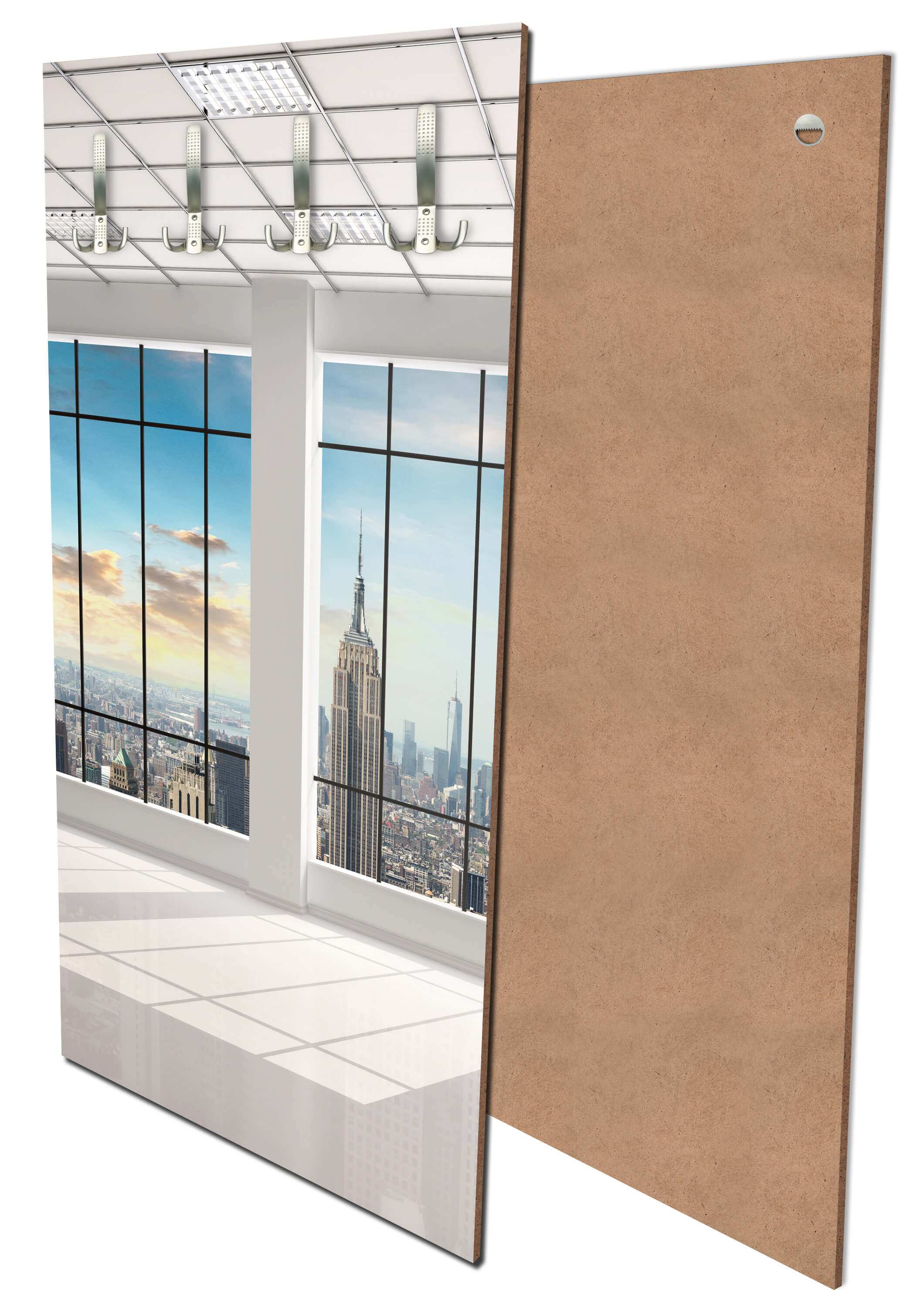 Garderobe Manhattan Blick von einem leeren Büro M0573 entdecken - Bild 1 Garderobe Manhattan Blick von einem leeren Büro M0573 entdecken - Bild 1