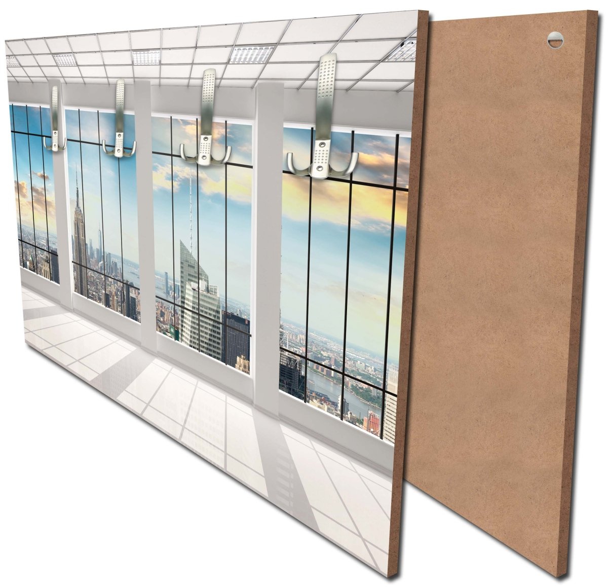 Garderobe Manhattan Blick von einem leeren Büro M0573 Garderobe Manhattan Blick von einem leeren Büro M0573