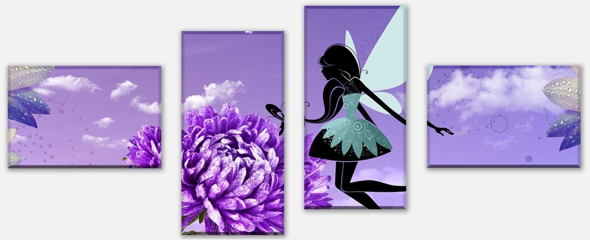 Leinwandbild Mehrteiler Blumenfee M0576 Leinwandbild Mehrteiler Blumenfee M0576