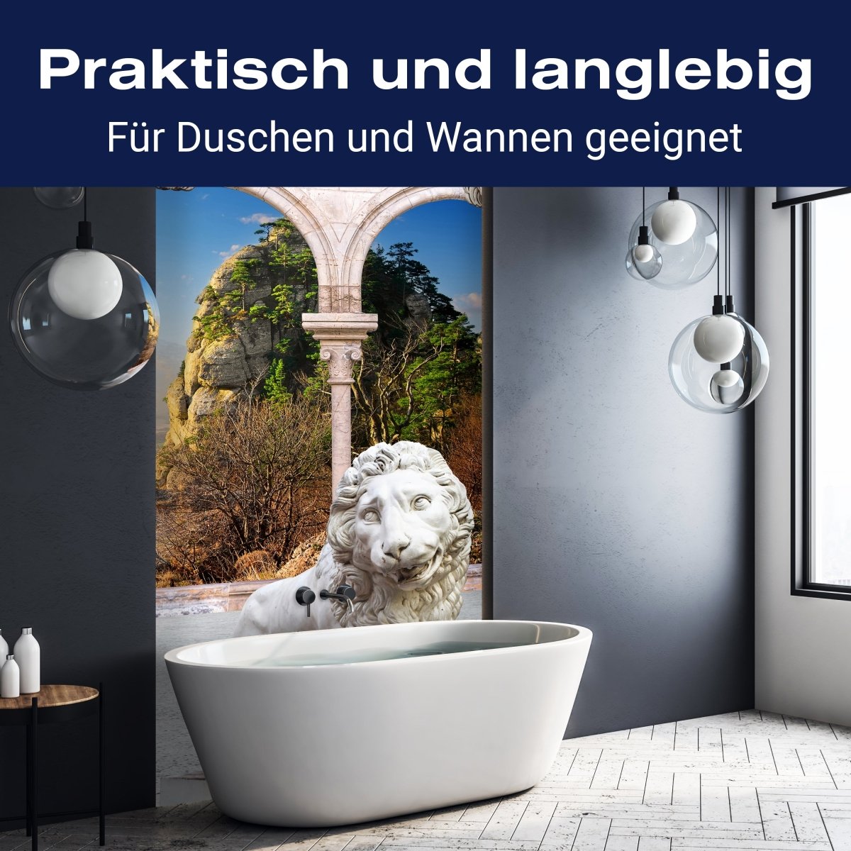 Duschwand Spalten mit Löwen M0578 entdecken - Bild 3 Duschwand Spalten mit Löwen M0578 entdecken - Bild 3