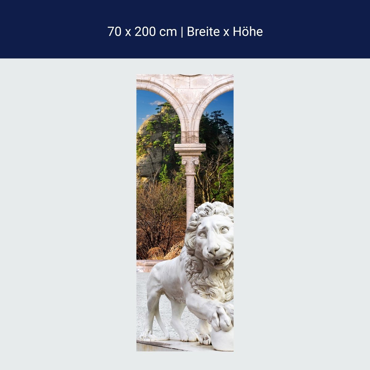 Duschwand Spalten mit Löwen M0578 Duschwand Spalten mit Löwen M0578