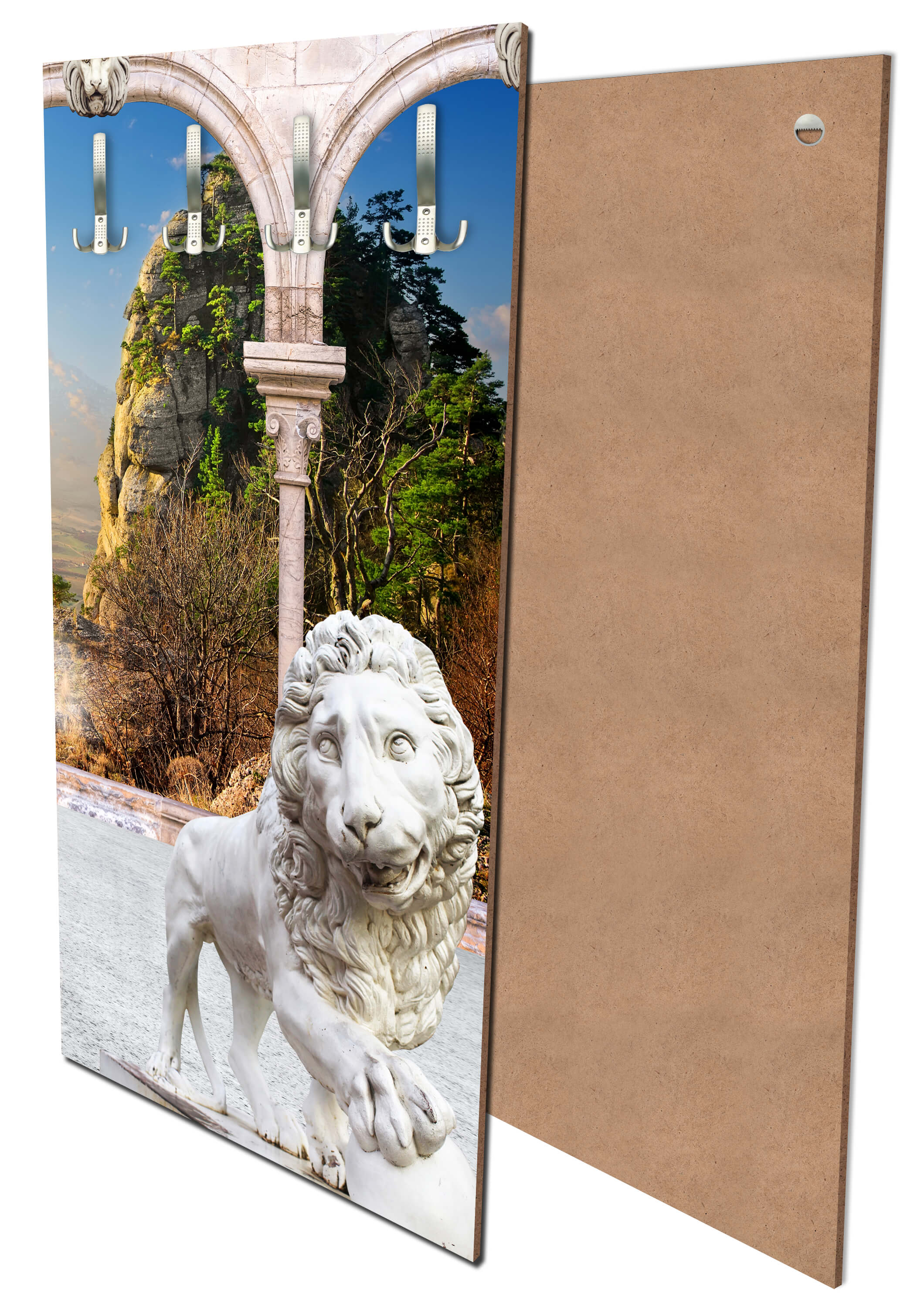 Garderobe Spalten mit Löwen M0578 entdecken - Bild 1 Garderobe Spalten mit Löwen M0578 entdecken - Bild 1