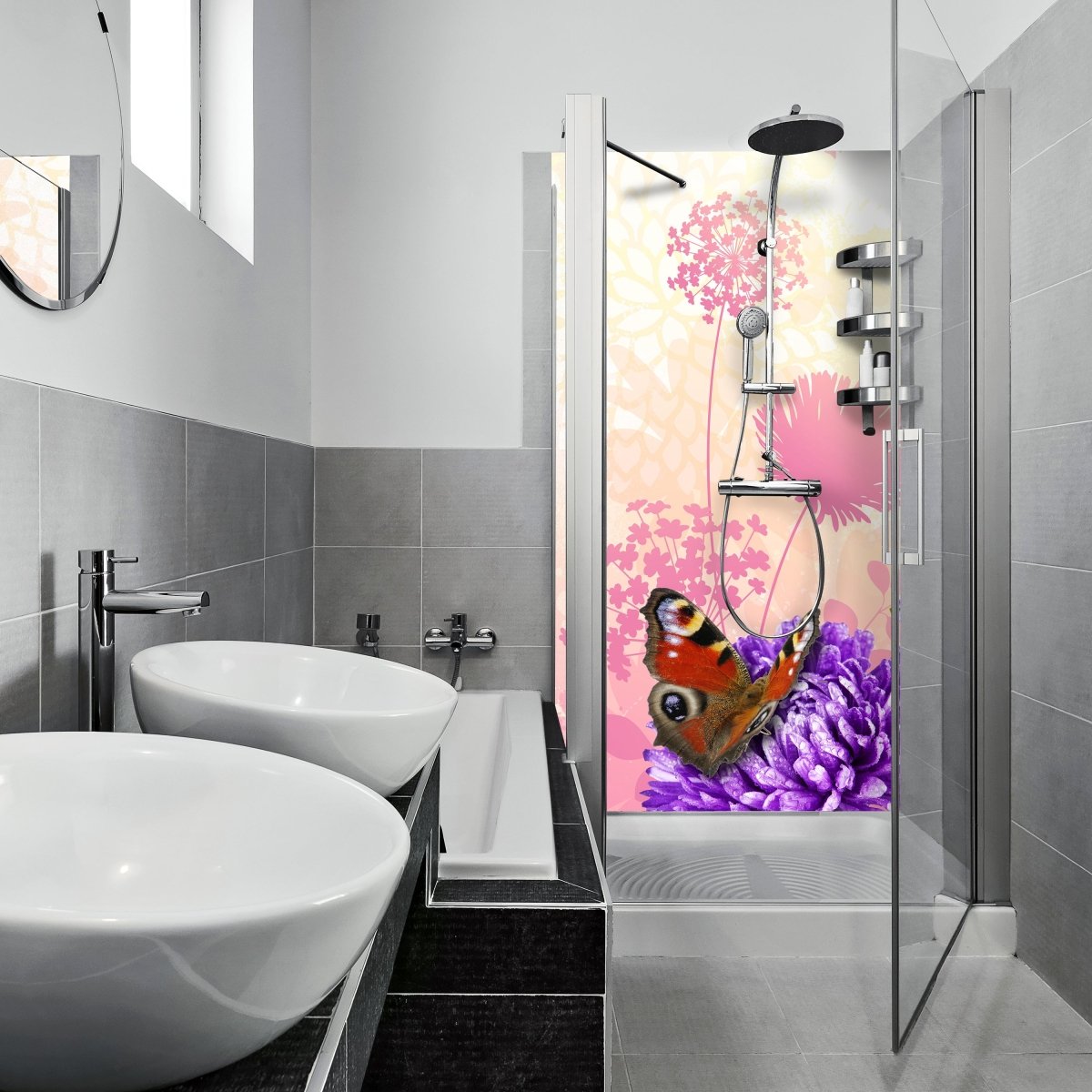 Duschwand Schmetterlinge M0579 entdecken - Bild 1 Duschwand Schmetterlinge M0579 entdecken - Bild 1