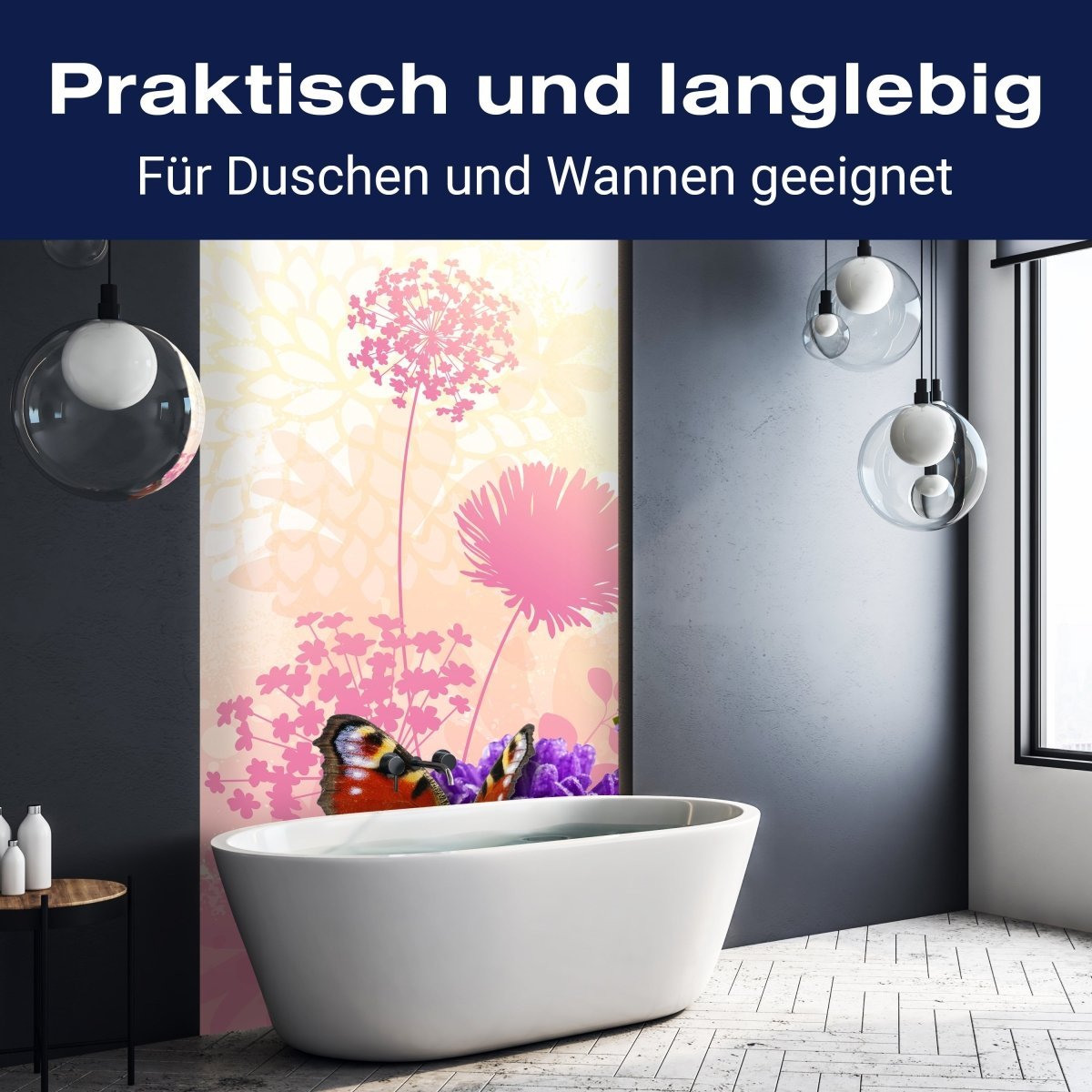 Duschwand Schmetterlinge M0579 entdecken - Bild 3 Duschwand Schmetterlinge M0579 entdecken - Bild 3